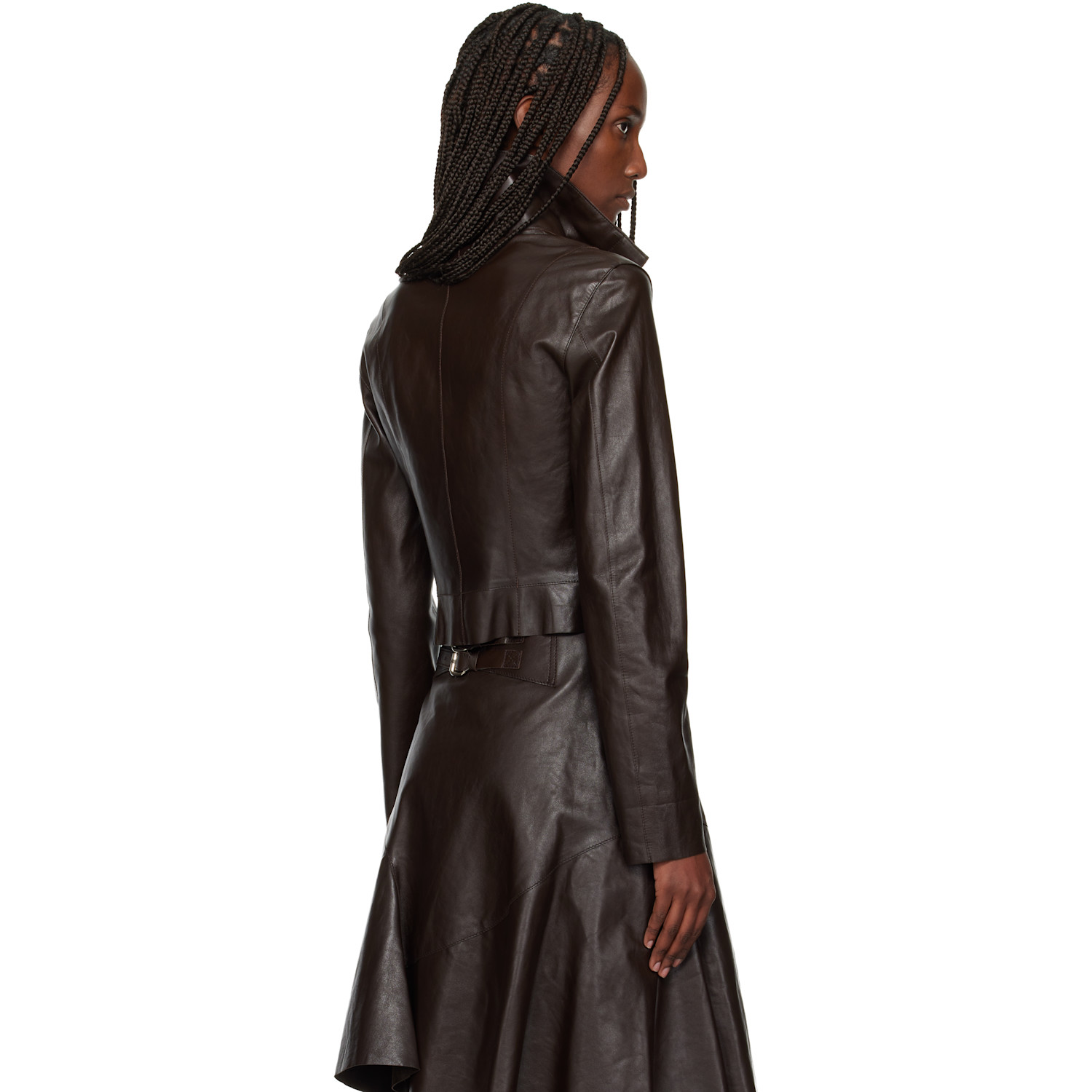  Our Legacy Brown Concealed Leather Jacket 