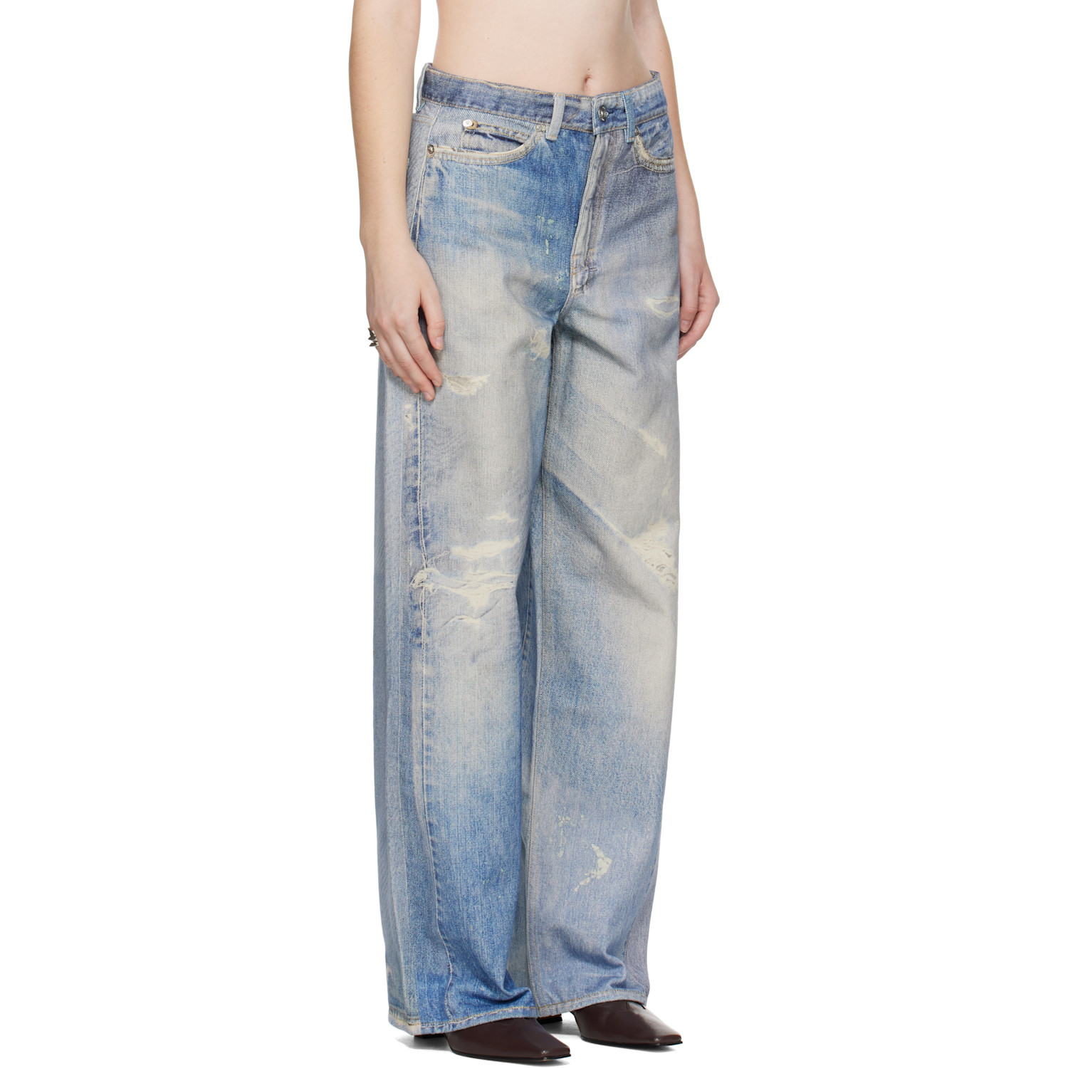  Our Legacy Blue Full Cut Jeans 