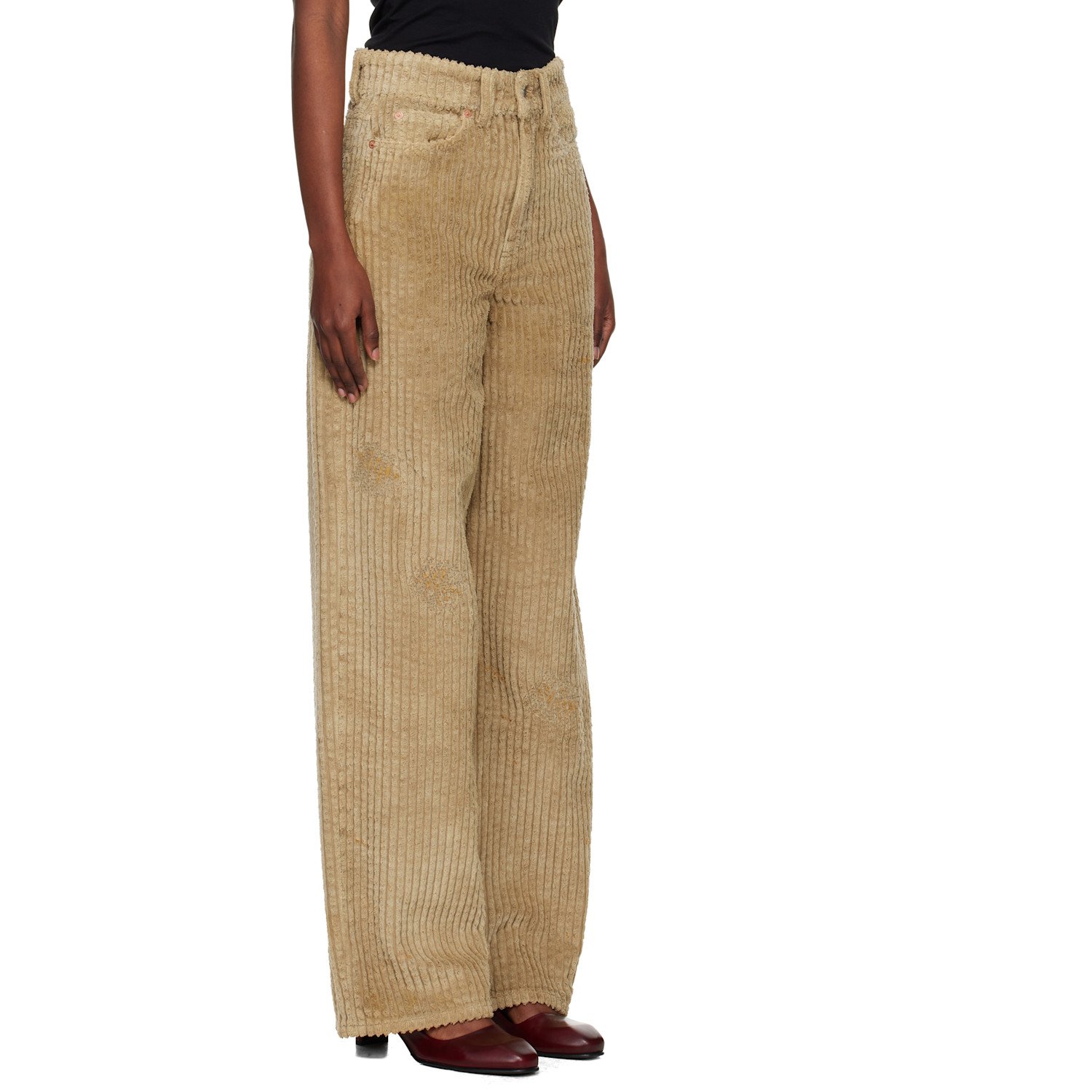  Our Legacy Beige Full Cut Trousers 