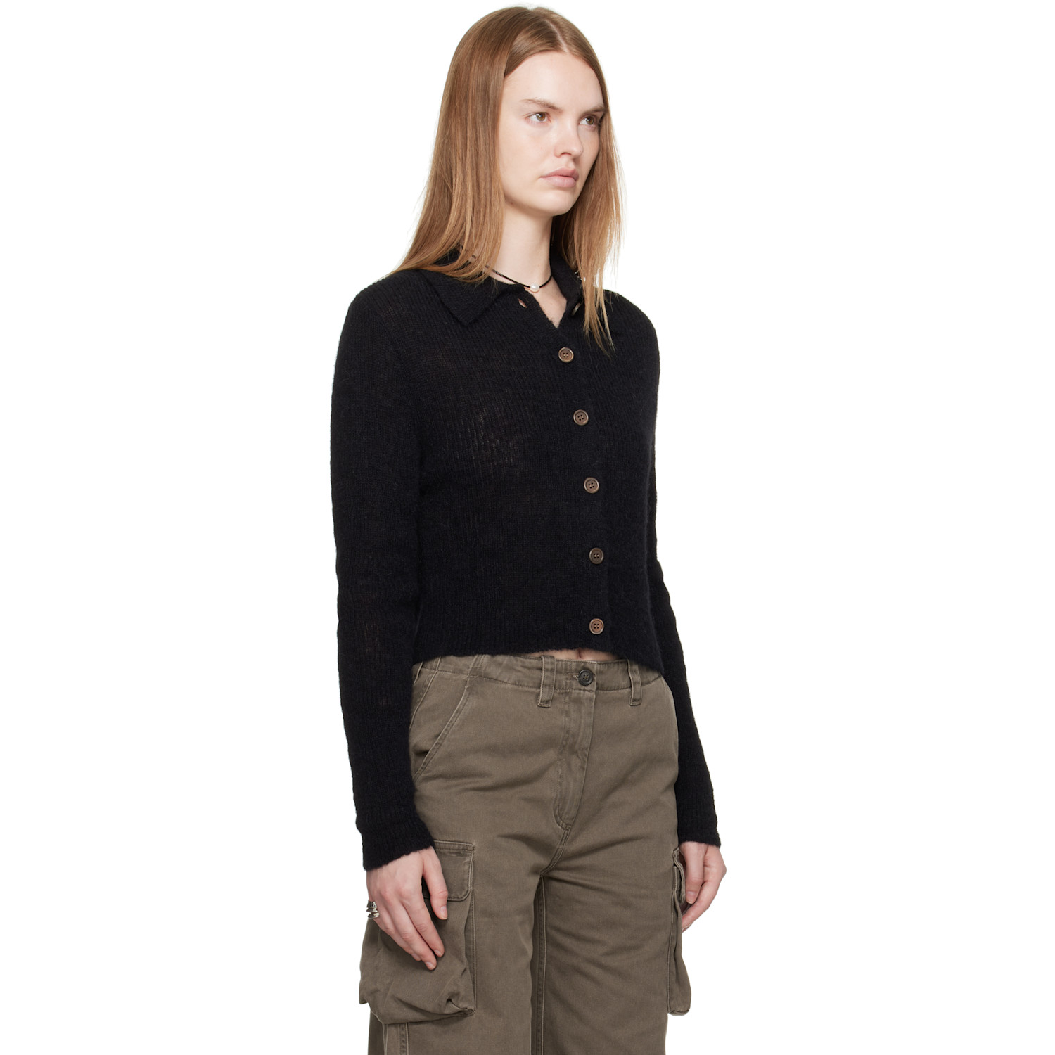  Our Legacy Black Mazzy Polo Cardigan 