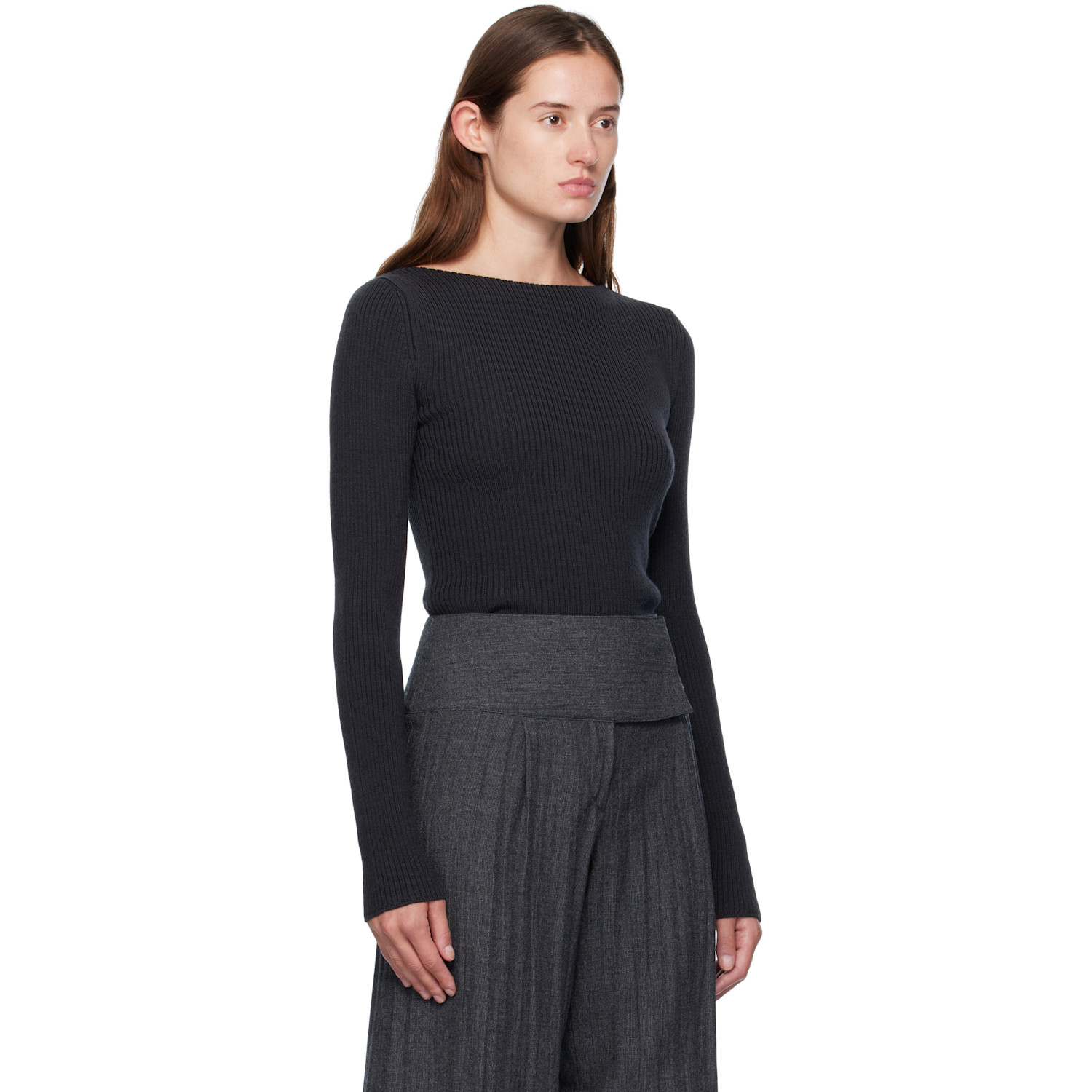 Our Legacy Black & Beige Strict Knit Sweater 