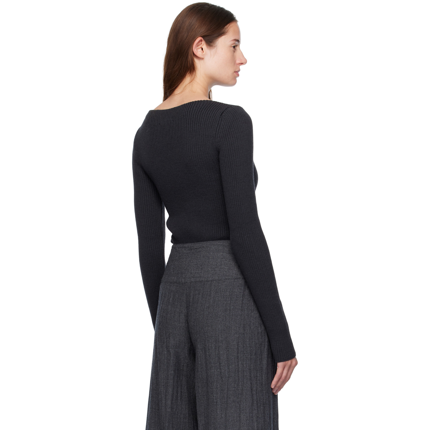  Our Legacy Black & Beige Strict Knit Sweater 