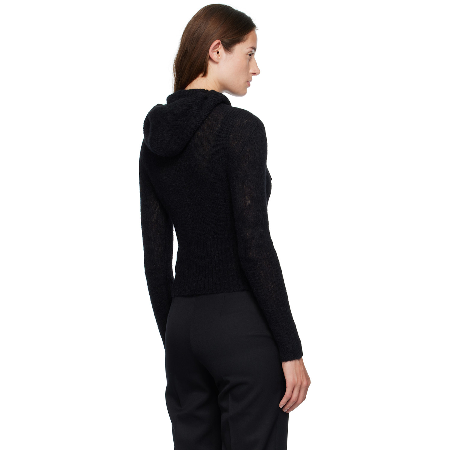  Our Legacy Black Compact Hood Cardigan 