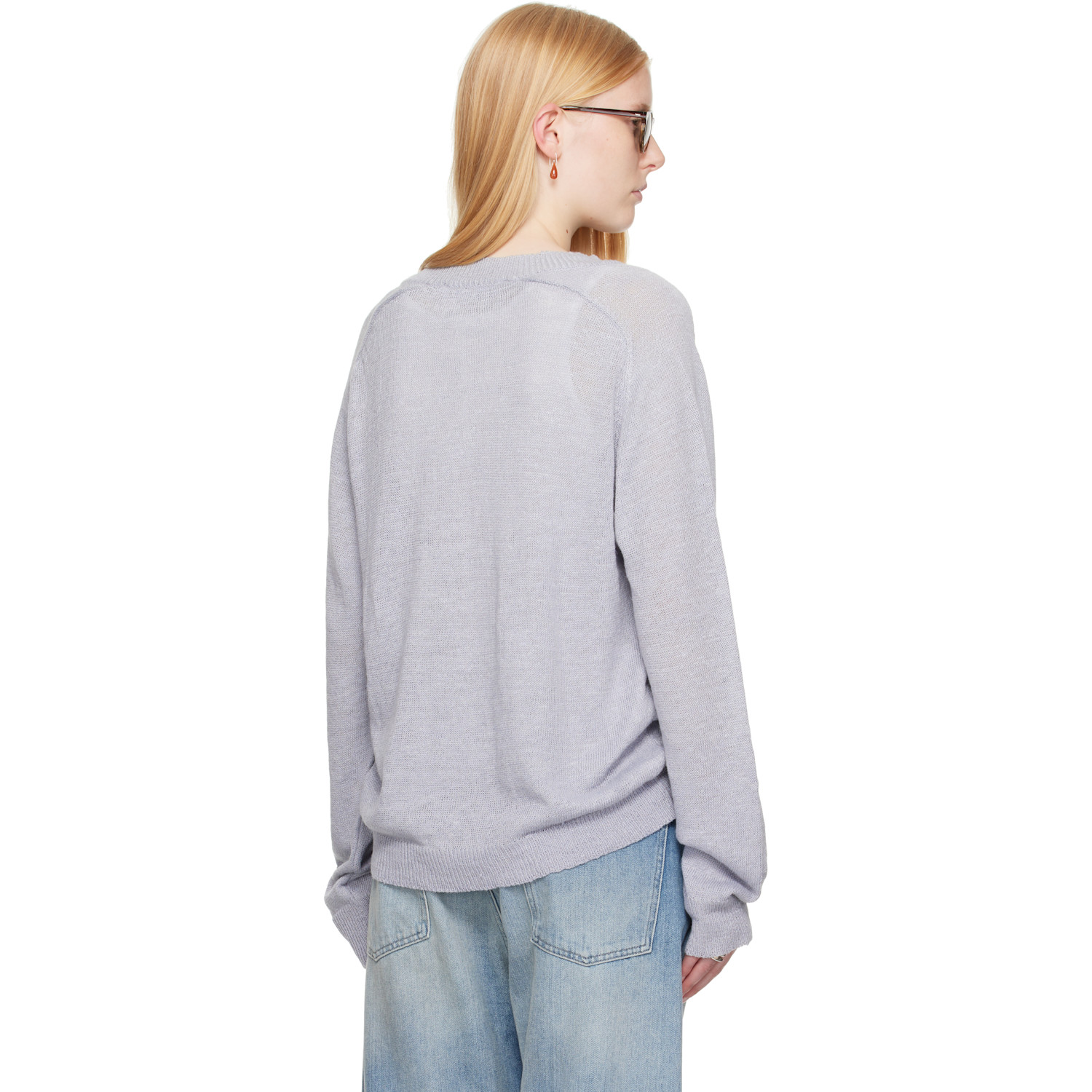  Our Legacy Blue Rue V-neck Sweater 