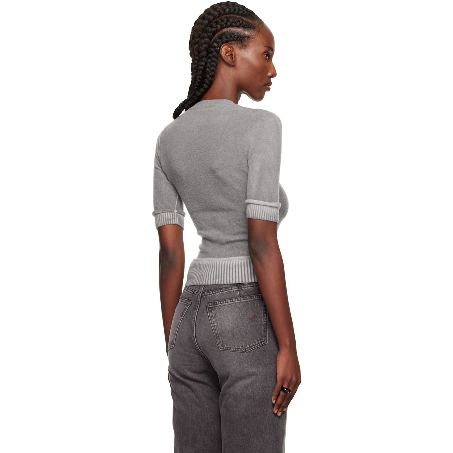  Our Legacy Gray Dual Short Sleeve Sweater 