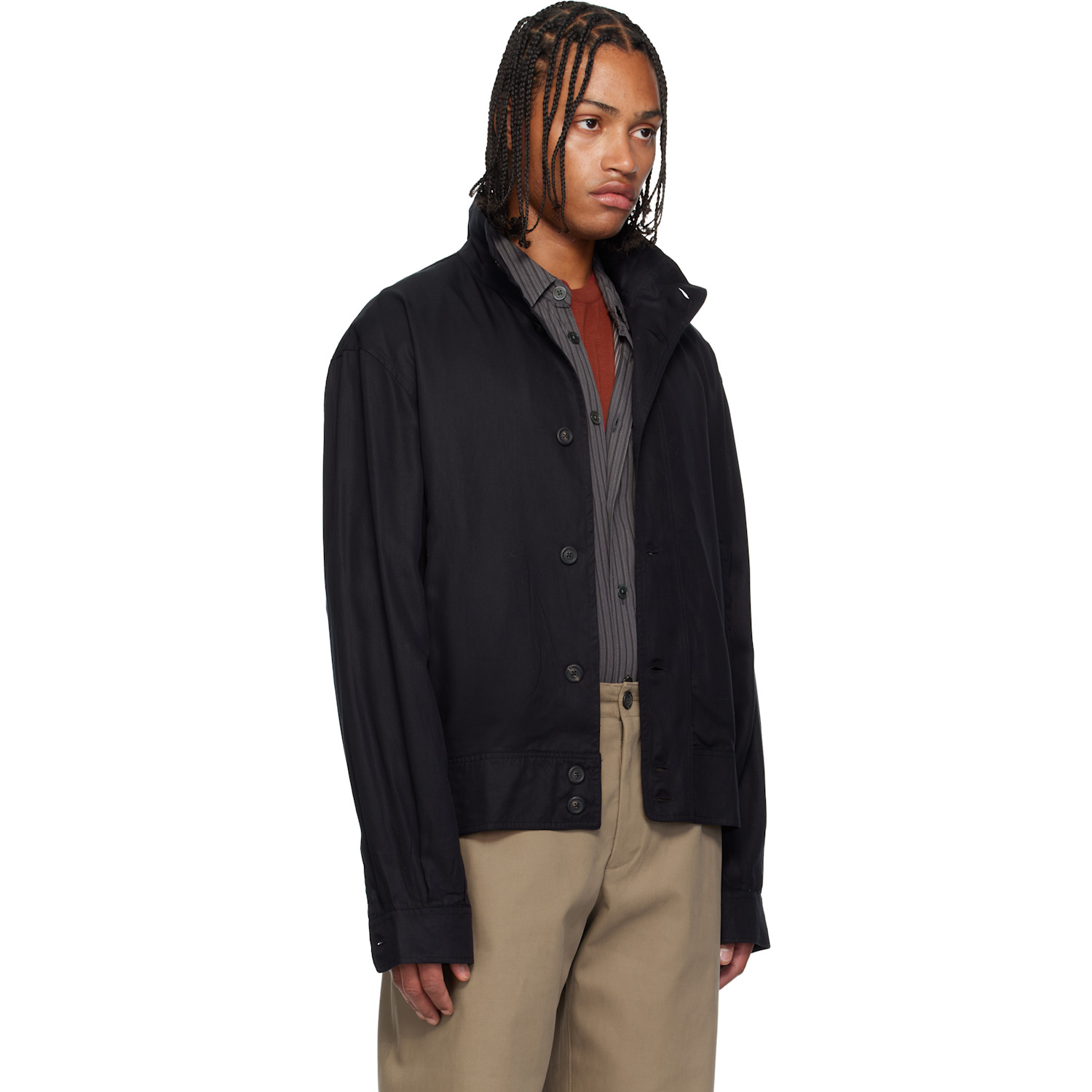  Our Legacy Black Mock Bomber Jacket 
