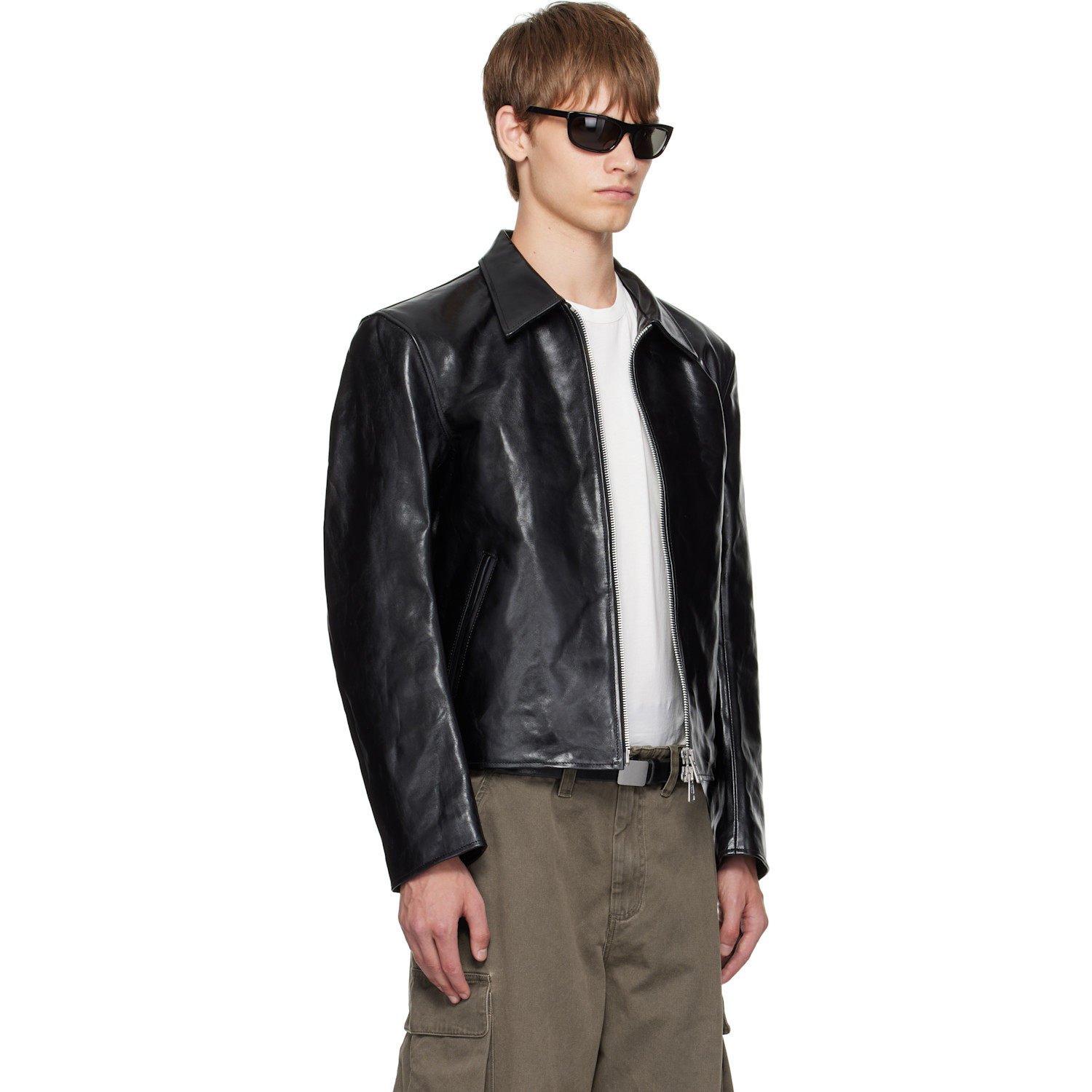  Our Legacy Black Mini Leather Jacket 