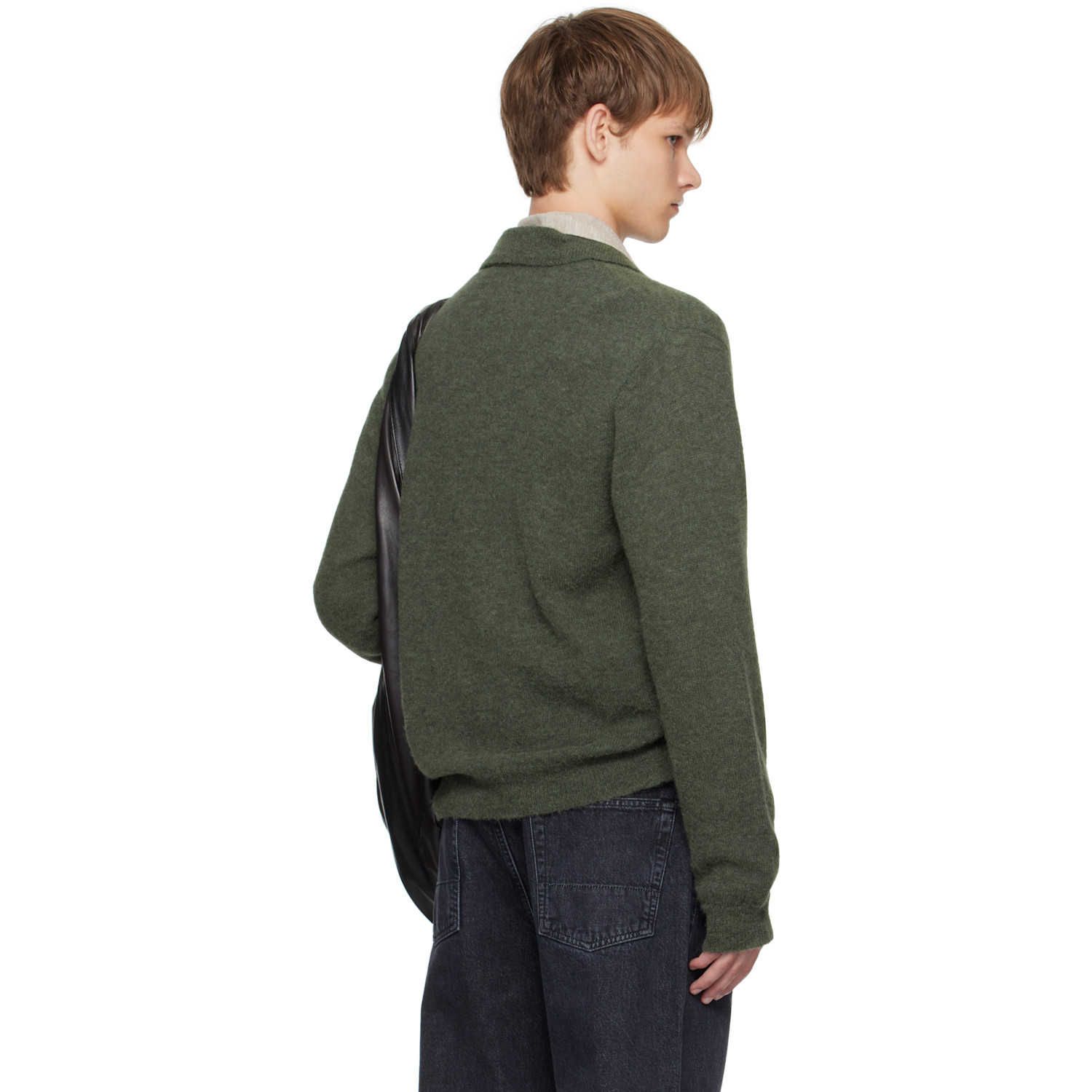  Our Legacy Green Evening Polo Cardigan 