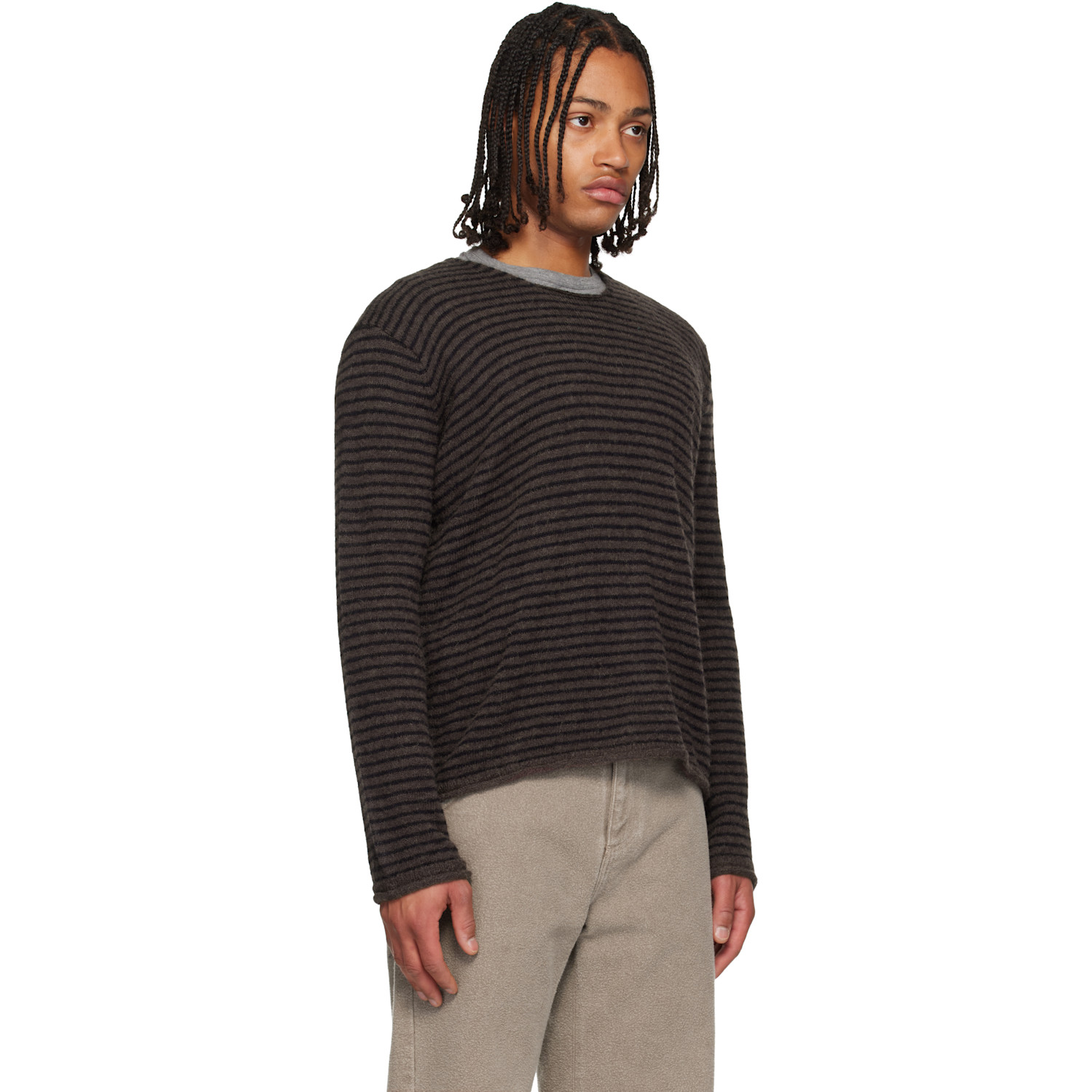  Our Legacy Brown Rigid Popover Sweater 