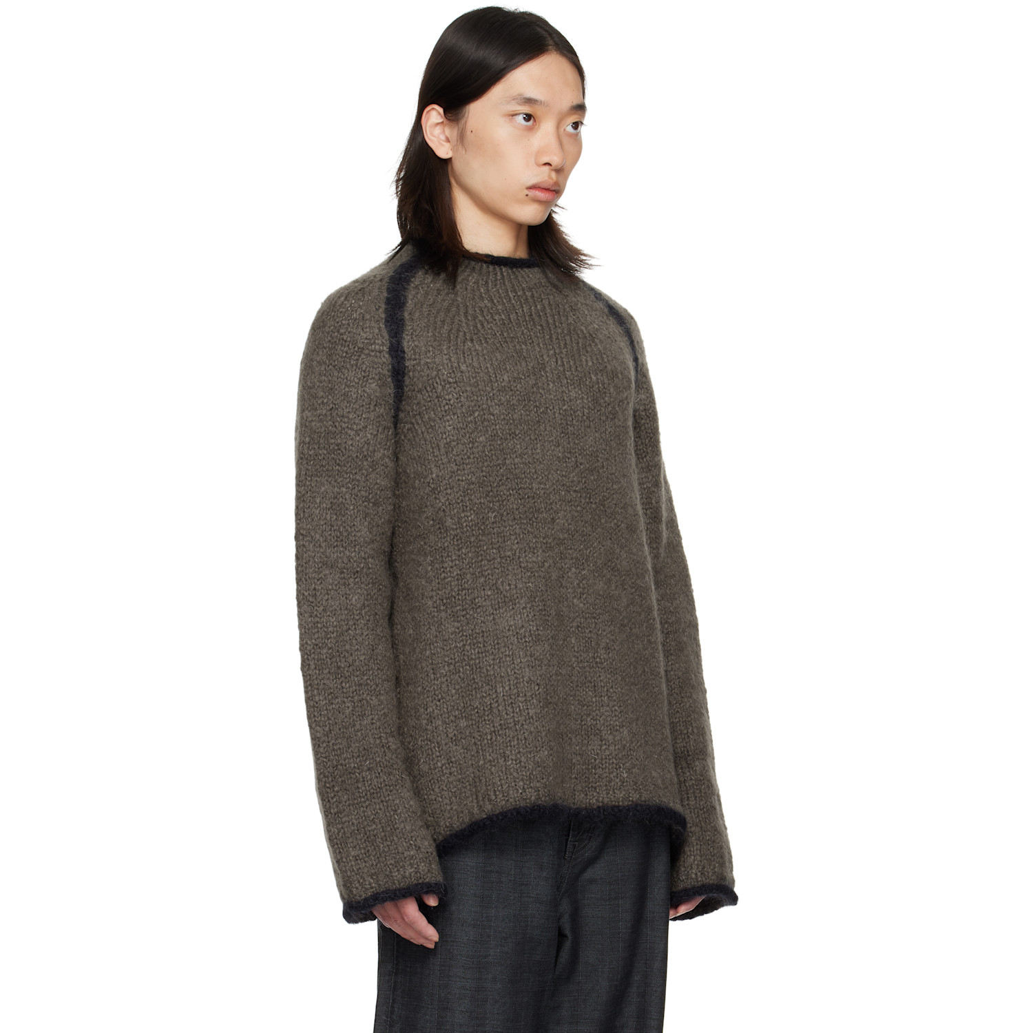  Our Legacy Gray Rider Roundneck Sweater 