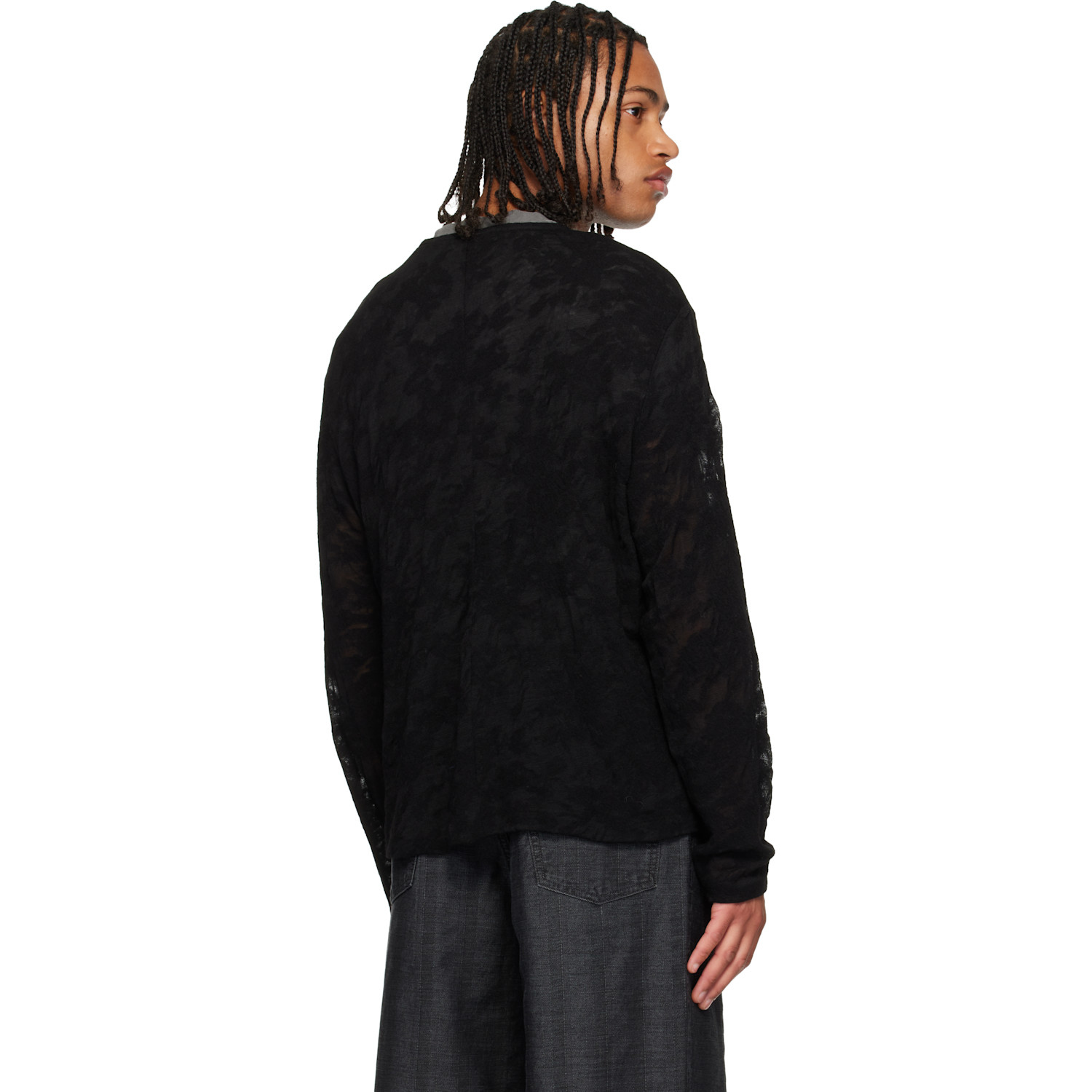  Our Legacy Black Double Lock U Neck Sweater 