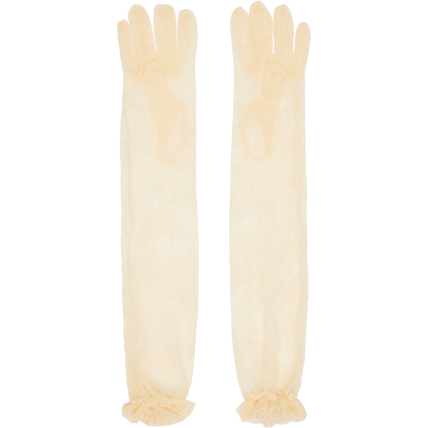  Valentino Garavani Off-white Lace Gloves 