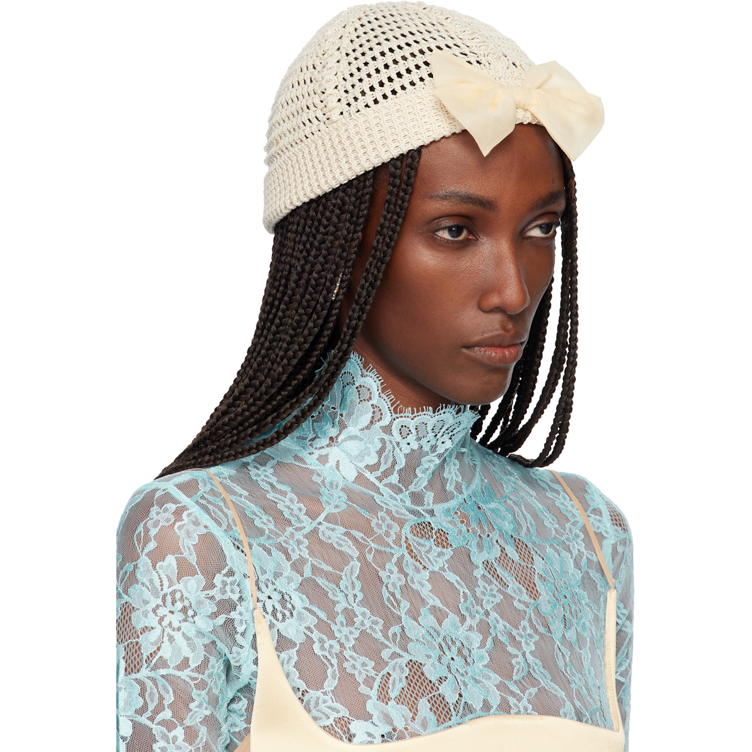  Valentino Garavani Off-white Cotton Beanie 