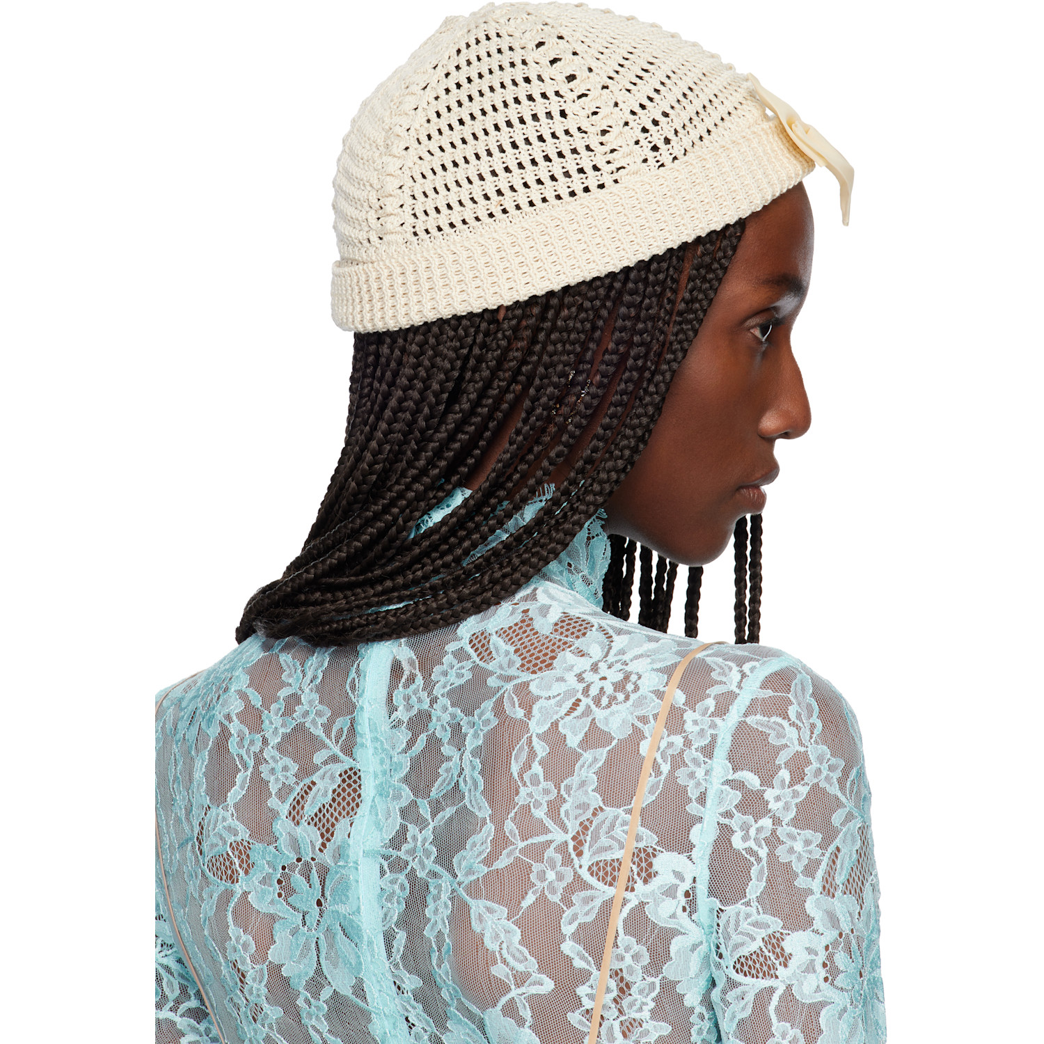  Valentino Garavani Off-white Cotton Beanie 