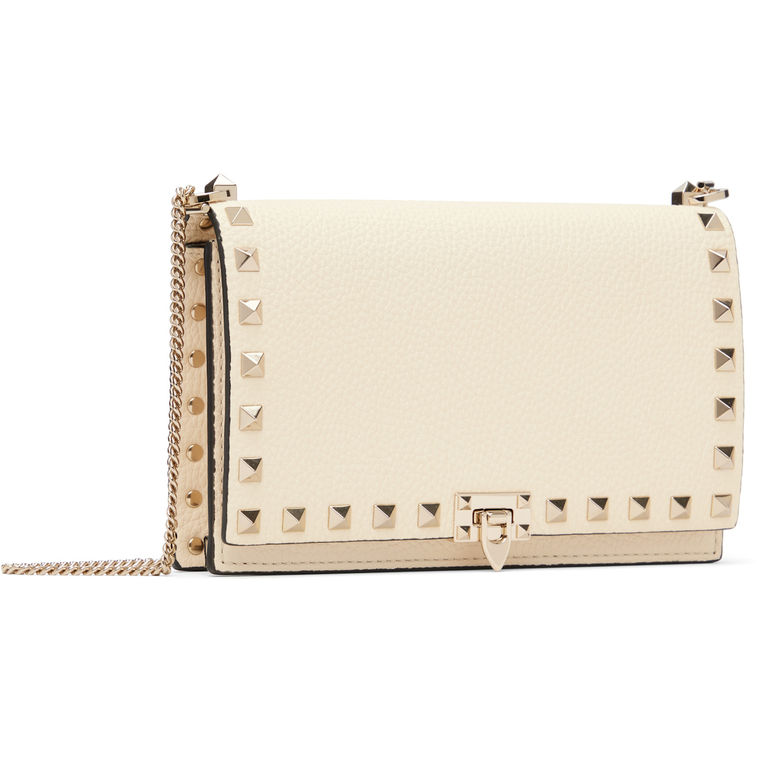  Valentino Garavani Off-white Mini Rockstud Flap Bag 
