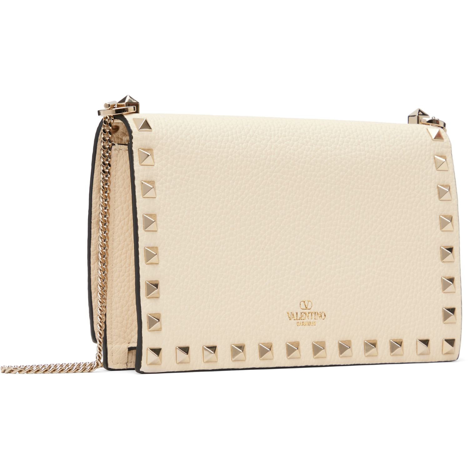  Valentino Garavani Off-white Mini Rockstud Flap Bag 