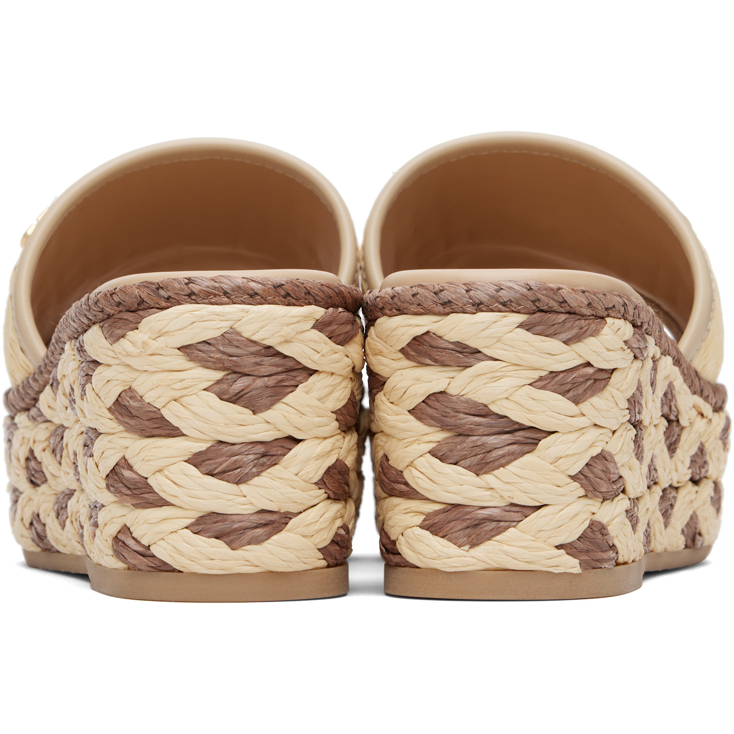  Valentino Garavani Beige Slide Espadrillas Sandals 