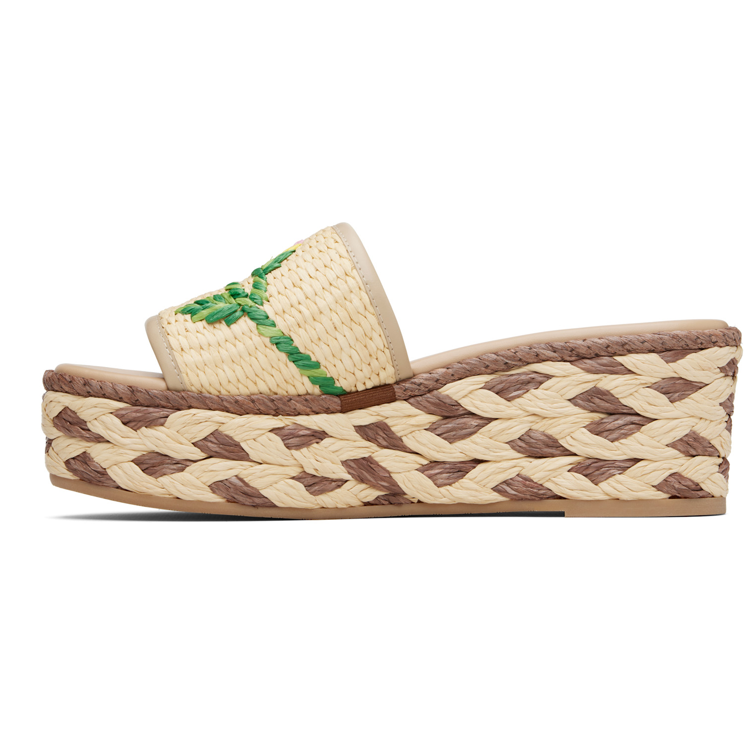  Valentino Garavani Beige Slide Espadrillas Sandals 
