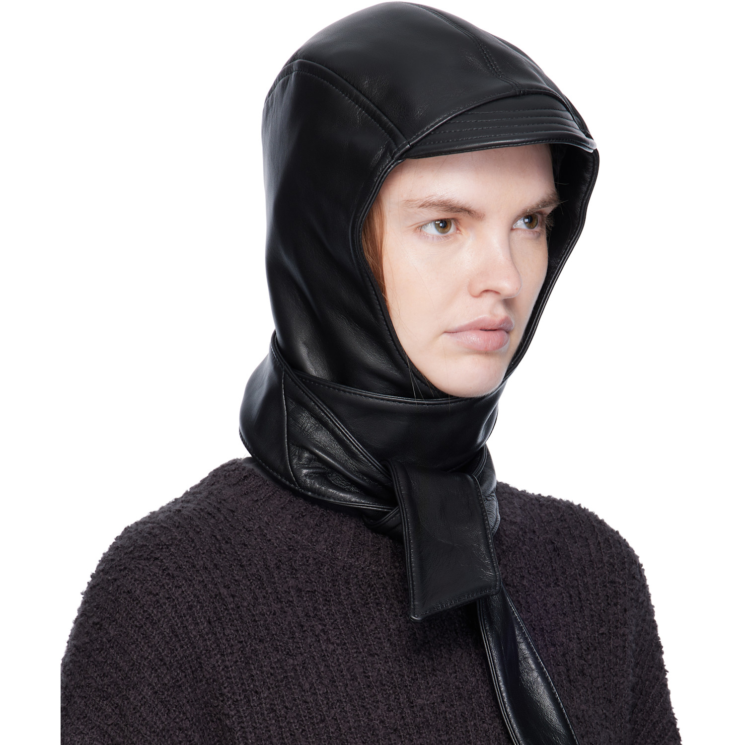  Jean Paul Gaultier Black 'the Leather' Hood 