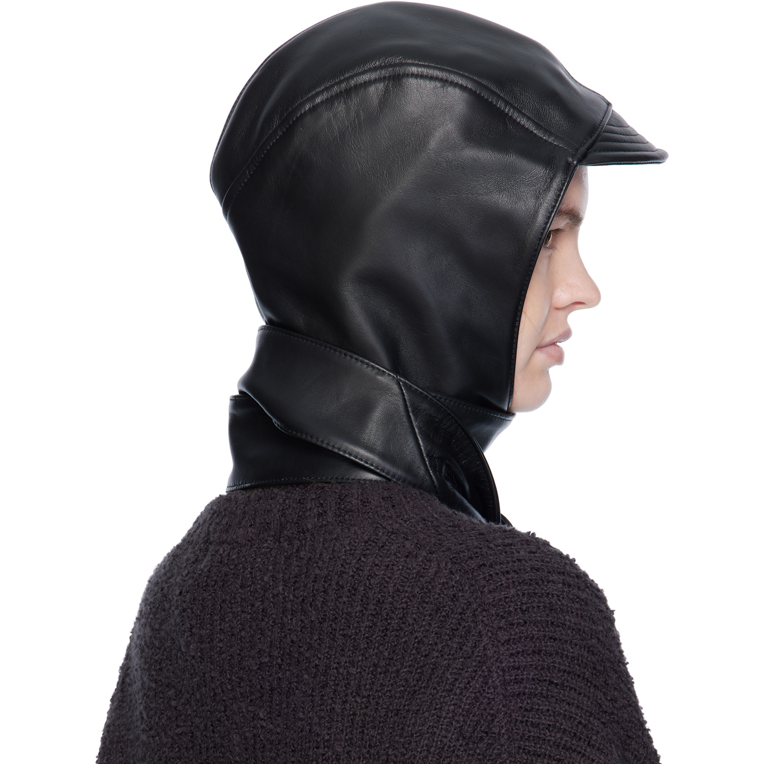  Jean Paul Gaultier Black 'the Leather' Hood 