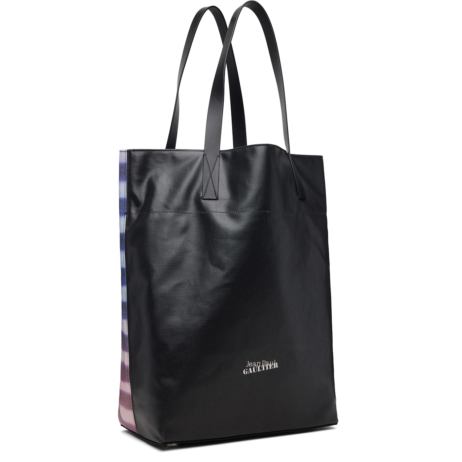  Jean Paul Gaultier Blue Coated Canvas Printed Air Tote 