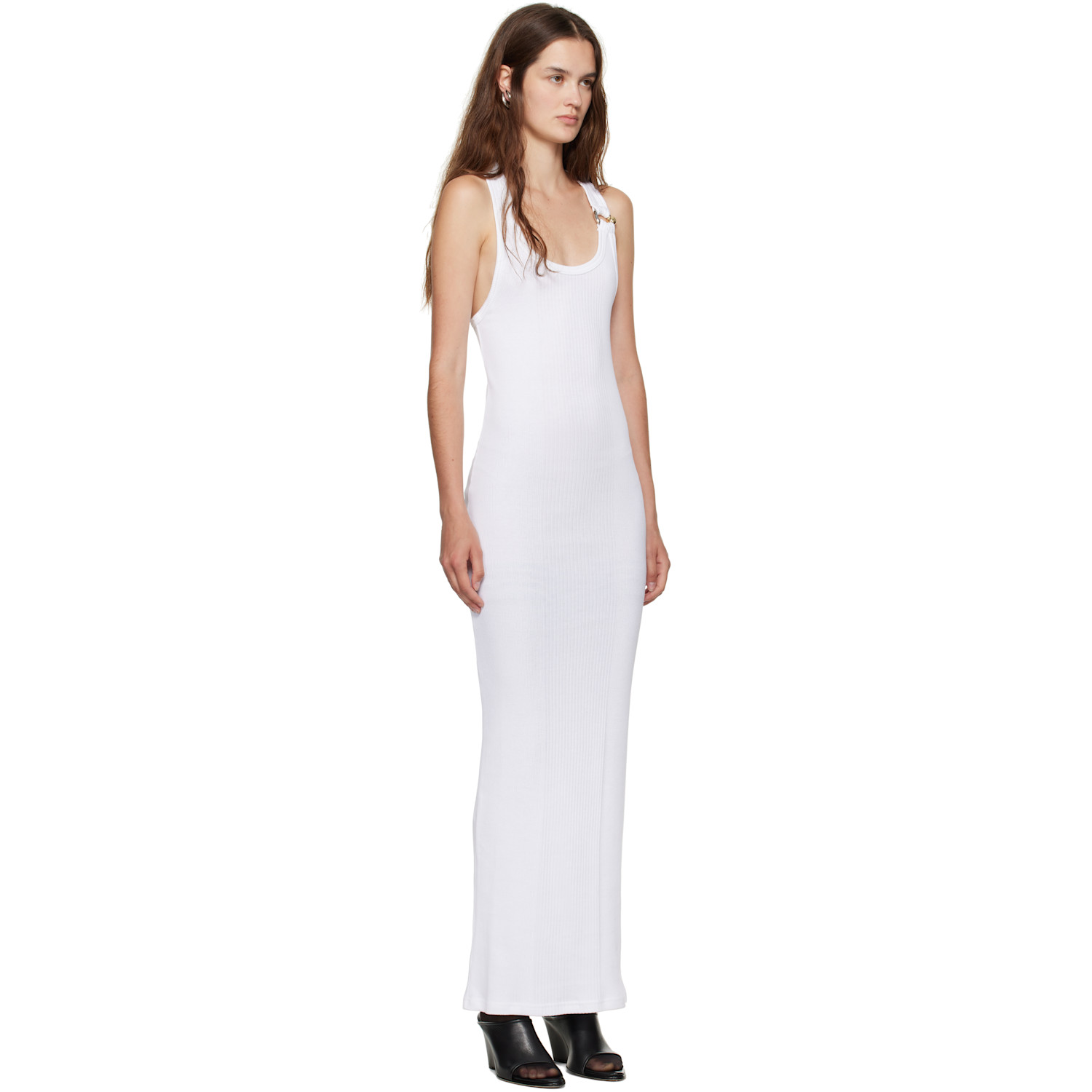  Jean Paul Gaultier White 'the Piercing' Maxi Dress 
