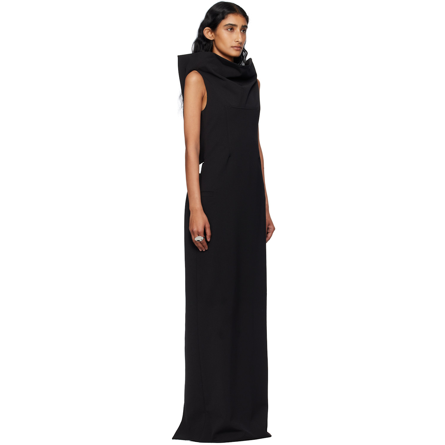  Jean Paul Gaultier Black Backless Belt Maxi Dress 