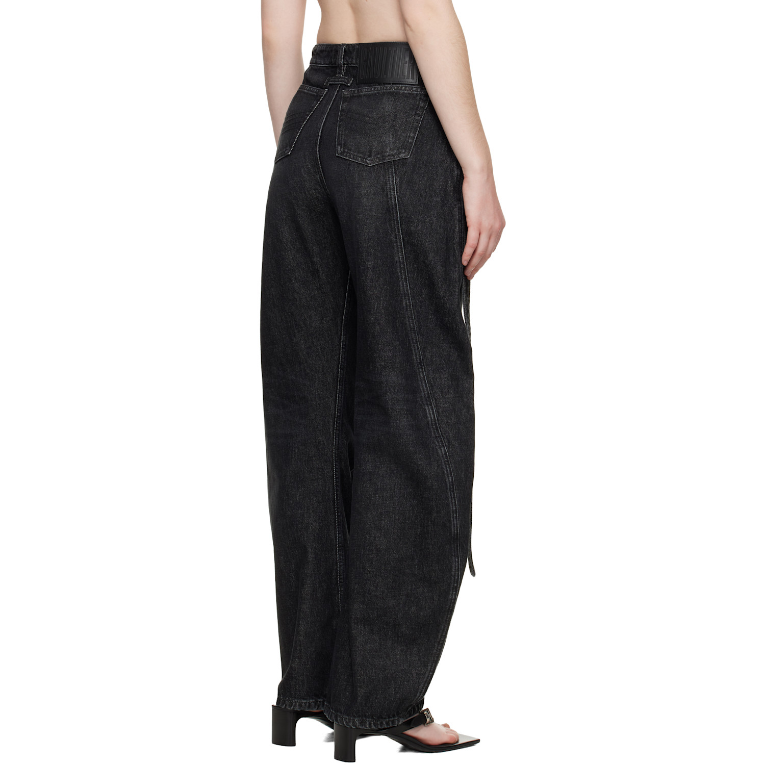  Jean Paul Gaultier Black 'the Denim Strap' Jeans 