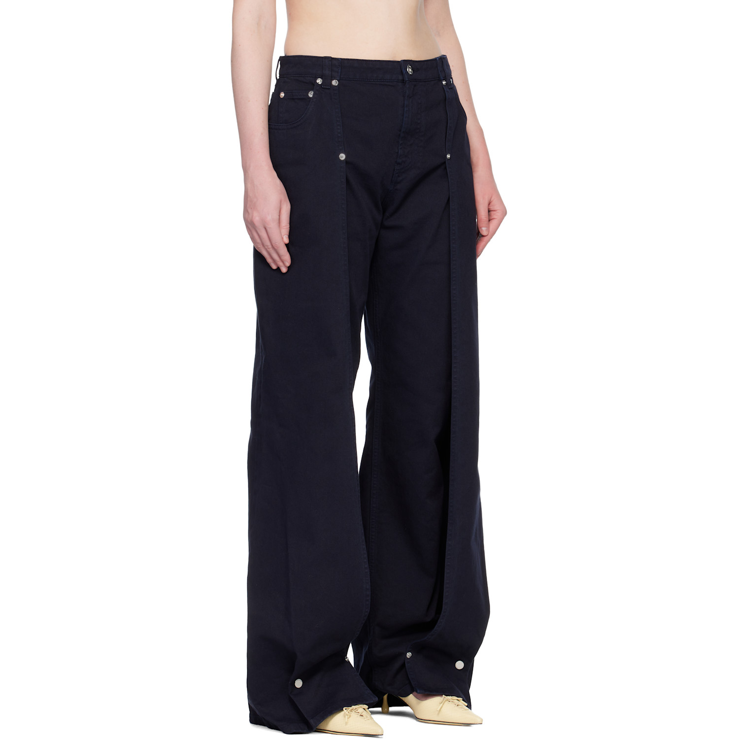  Jean Paul Gaultier Navy 'the Snap-button' Jeans 