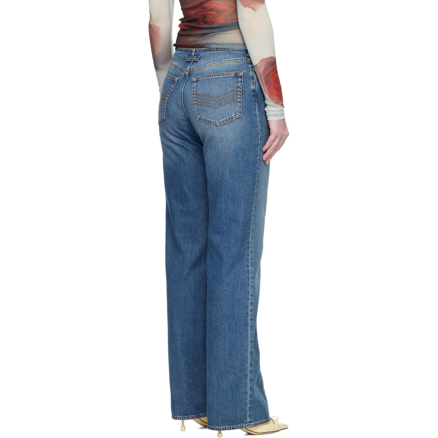  Jean Paul Gaultier Blue 'the Zipped' Jeans 
