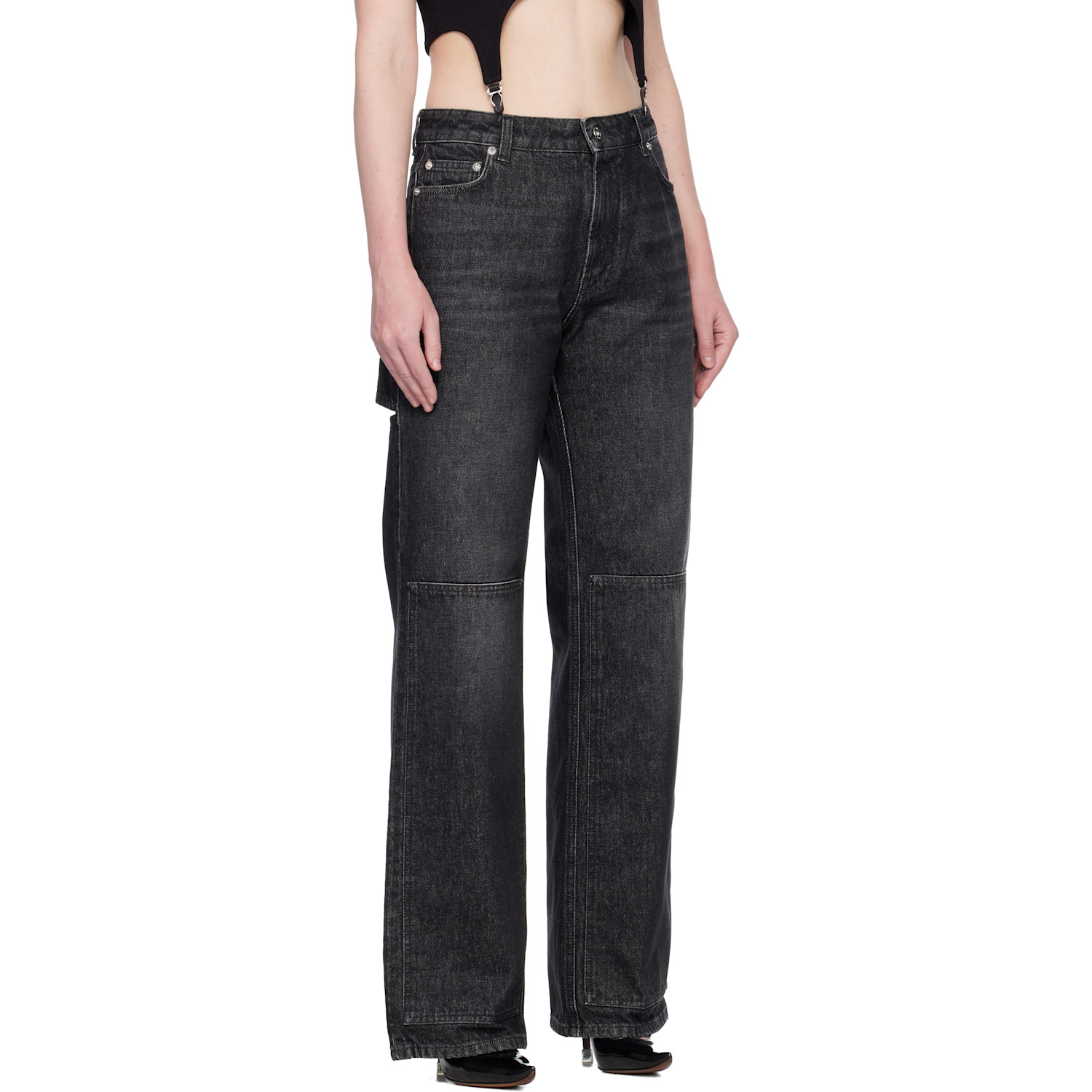  Jean Paul Gaultier Black 'the Cut-out' Jeans 