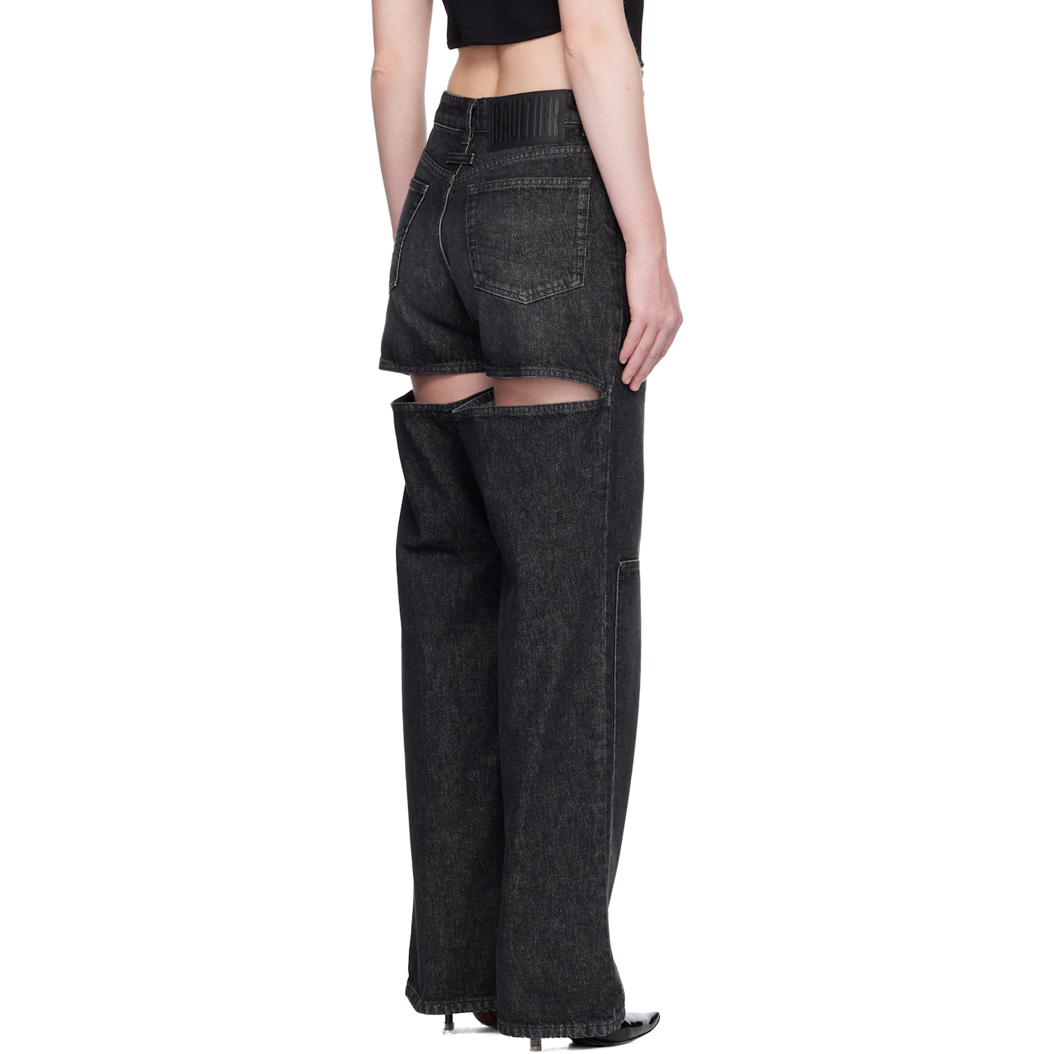  Jean Paul Gaultier Black 'the Cut-out' Jeans 