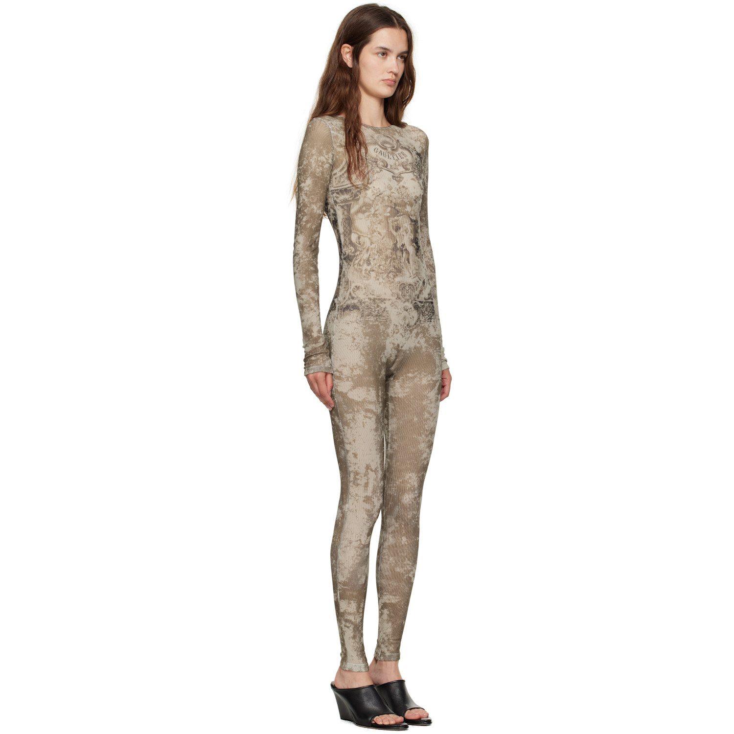  Jean Paul Gaultier Beige 'the Médaillon' Jumpsuit 