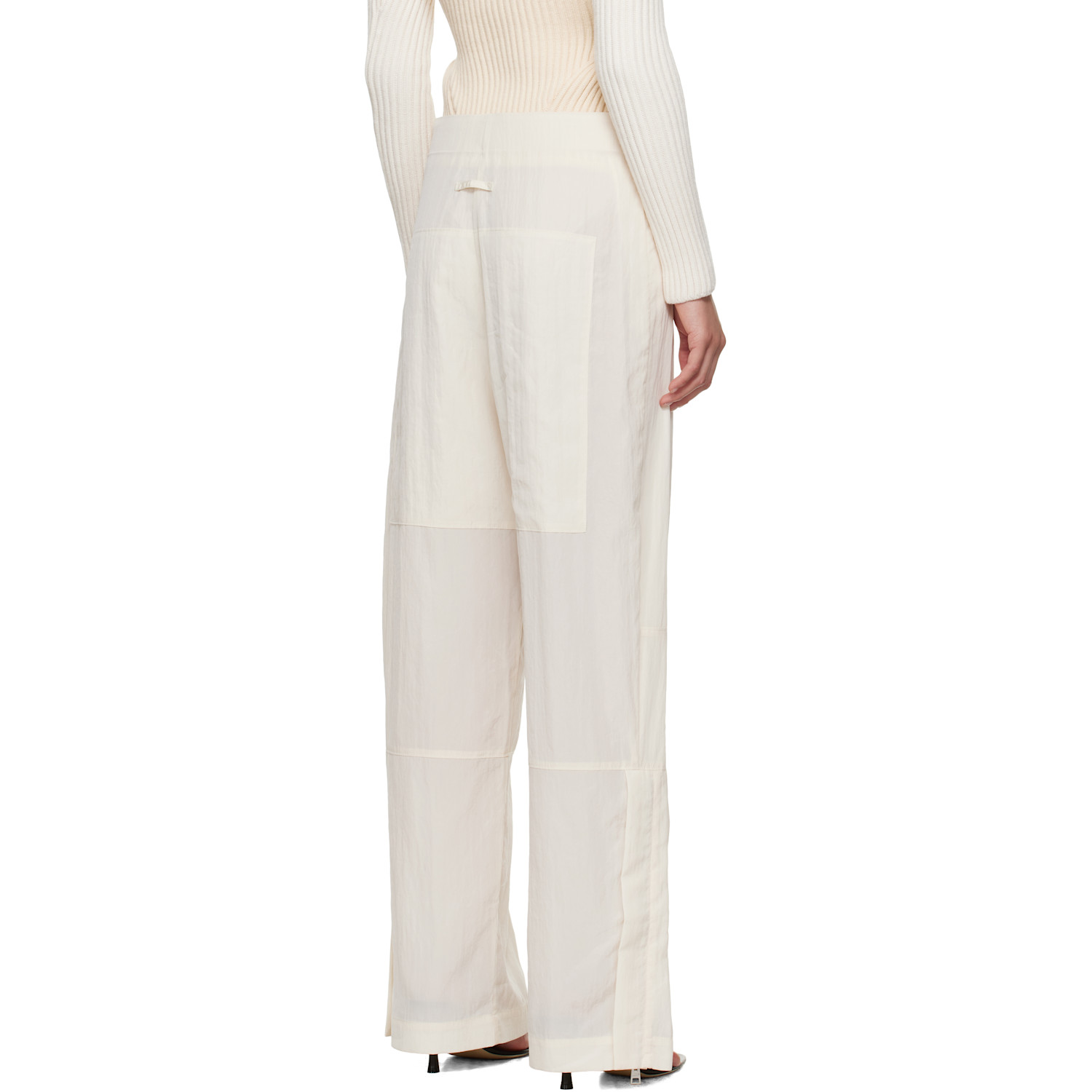  Jean Paul Gaultier Off-white Zip Trousers 