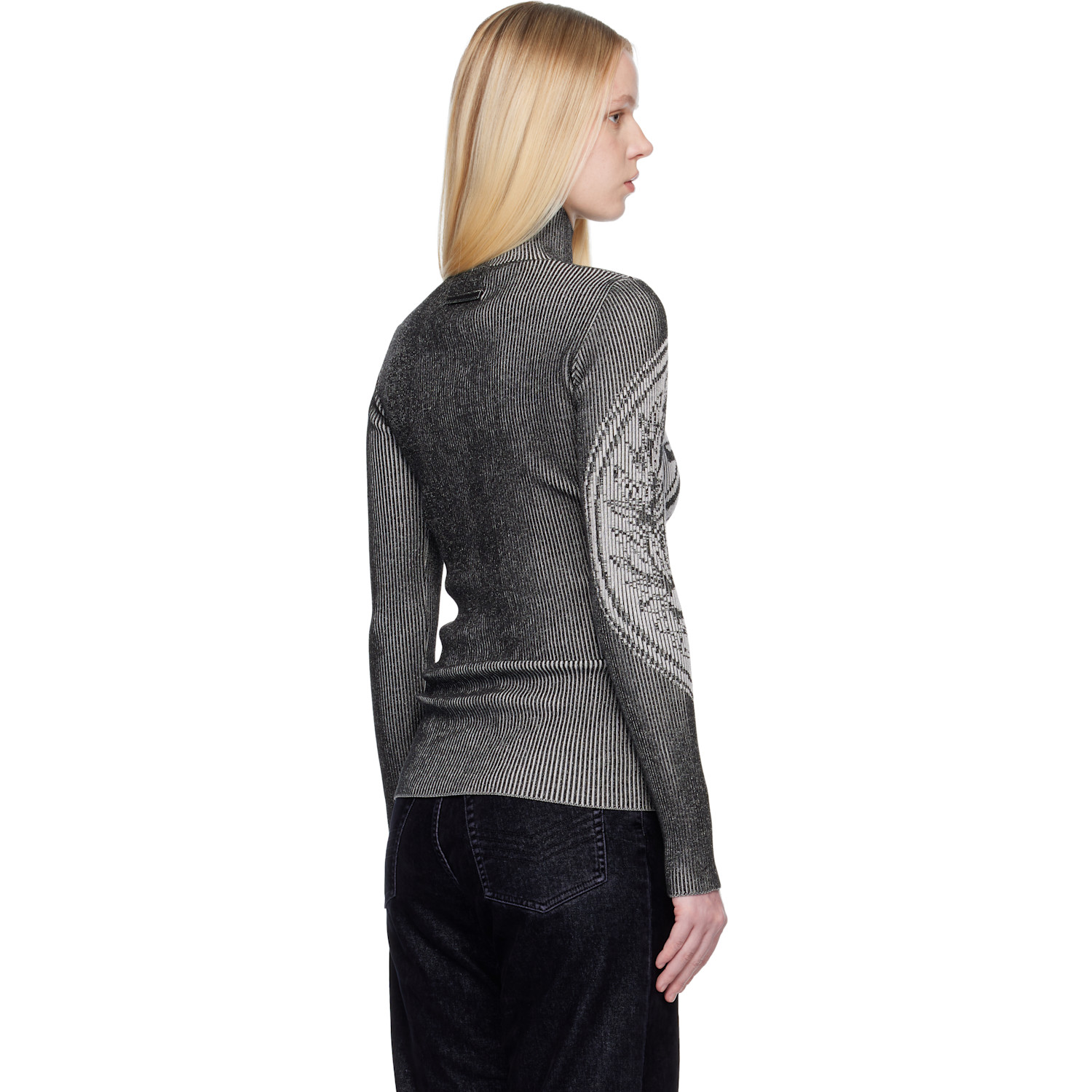  Jean Paul Gaultier Gray 'the Laurel Stamp' Turtleneck 