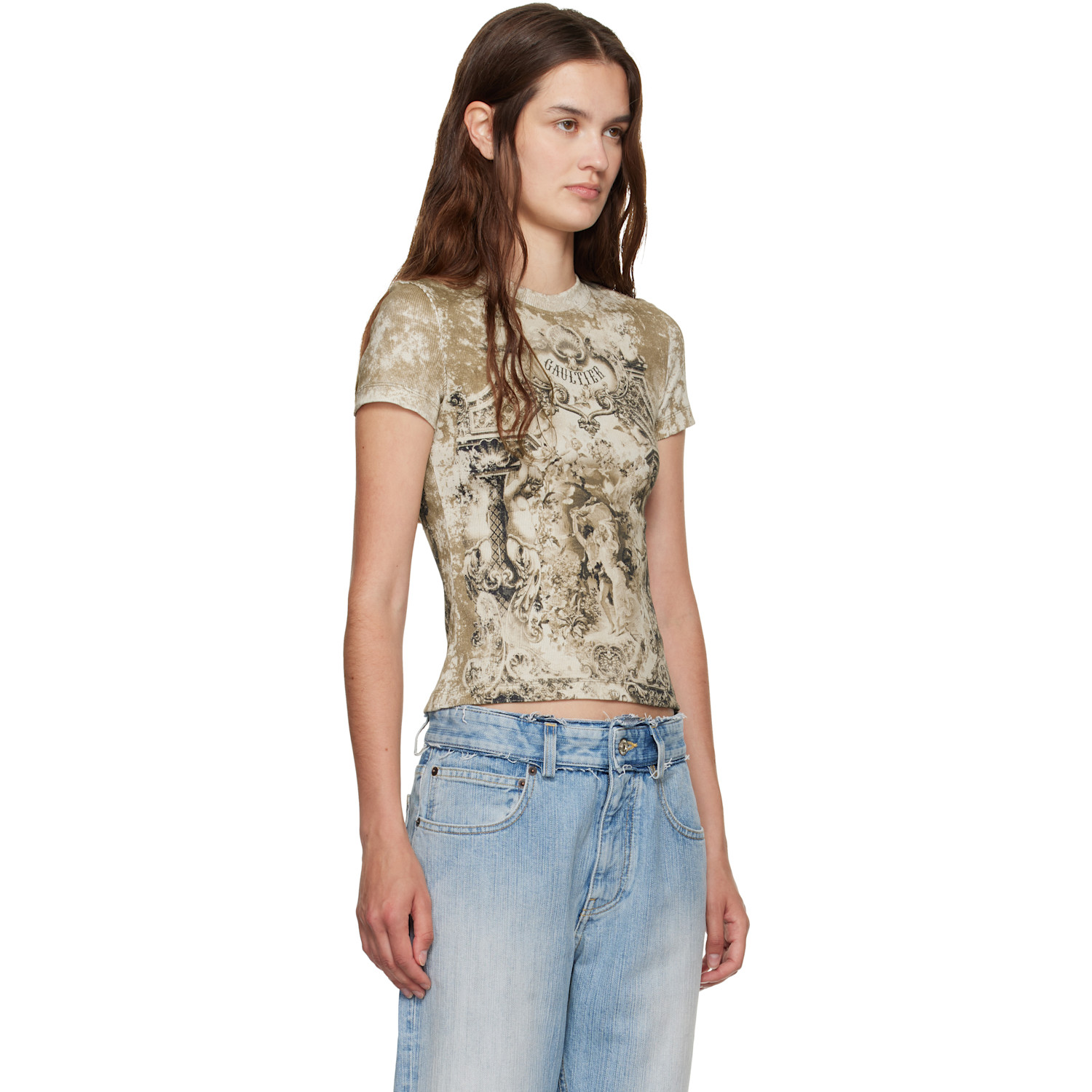  Jean Paul Gaultier Beige 'the Médaillon' T-shirt 