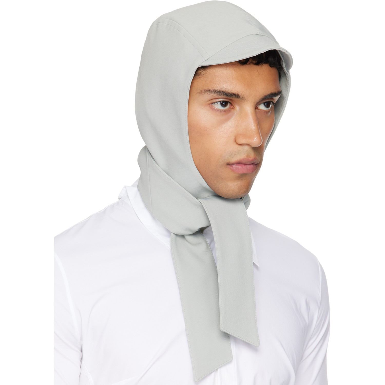  Jean Paul Gaultier Gray Long Panel Hood 