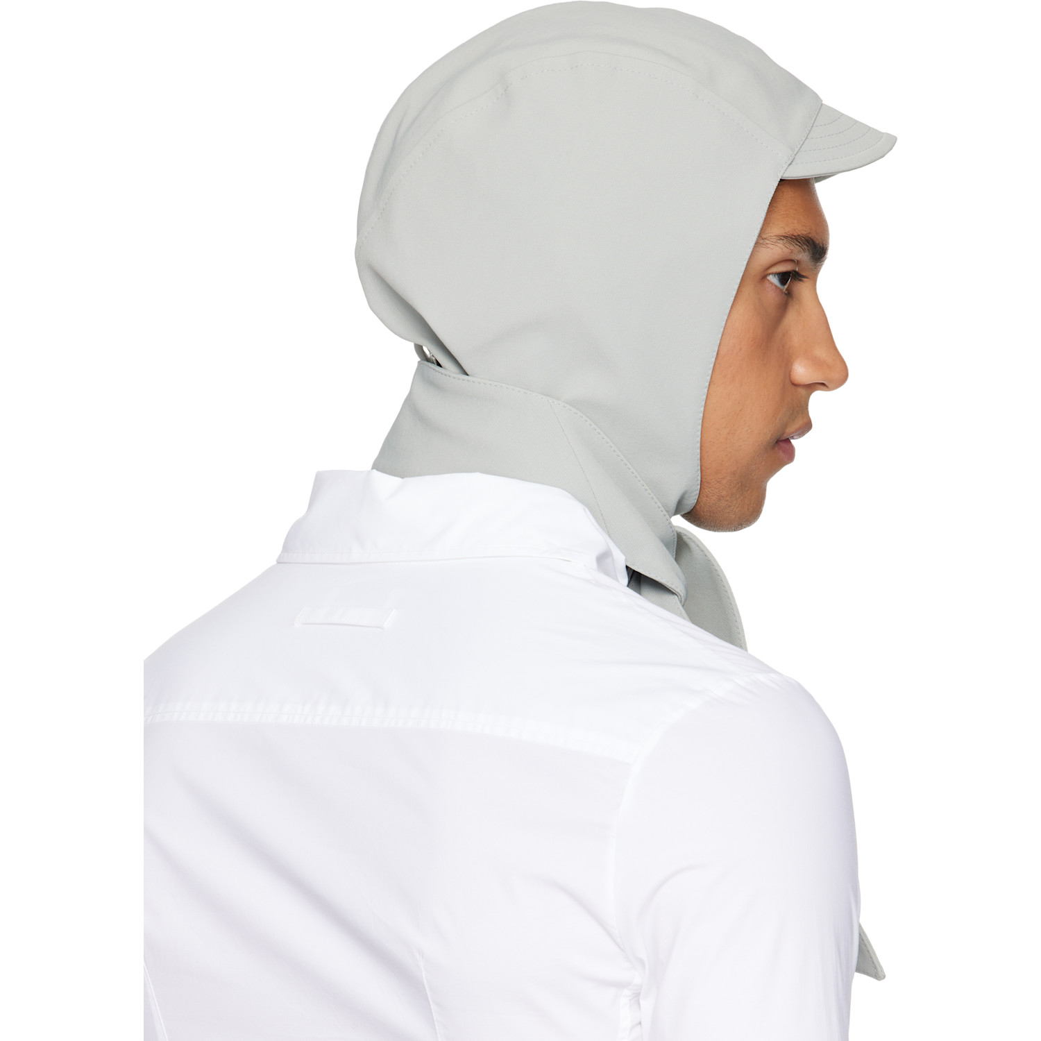  Jean Paul Gaultier Gray Long Panel Hood 