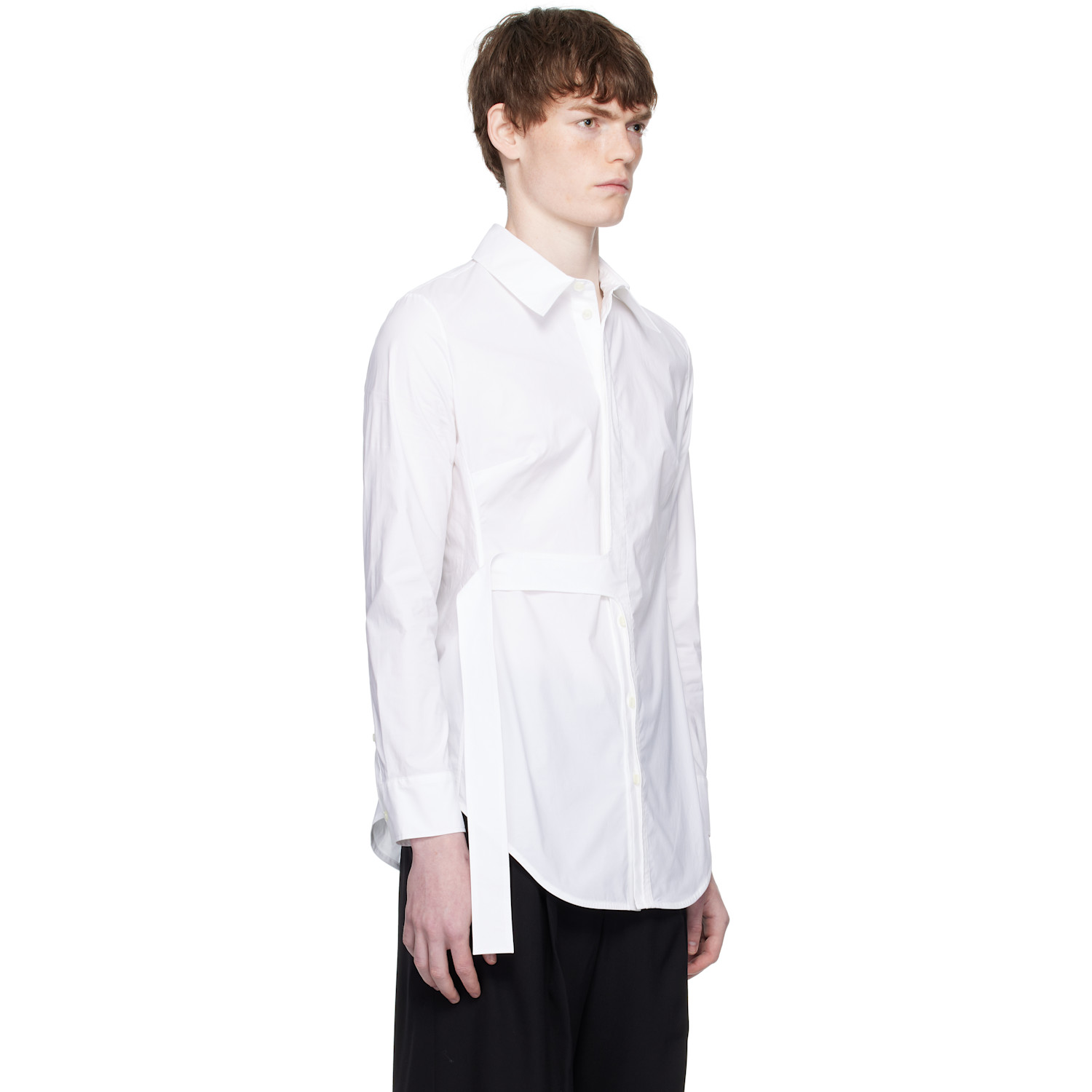 Jean Paul Gaultier White Strap Shirt 