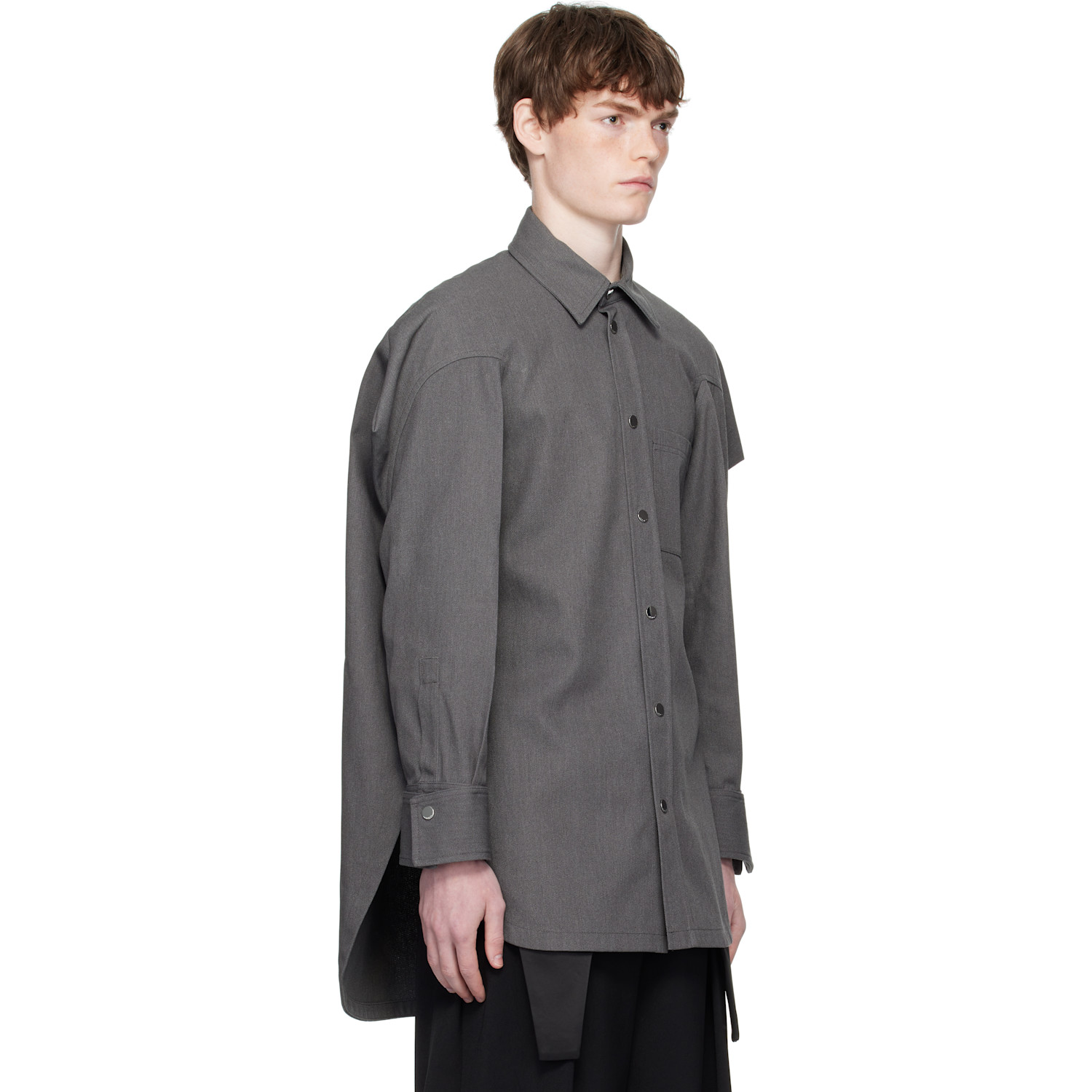  Jean Paul Gaultier Gray Canvas Shirt 