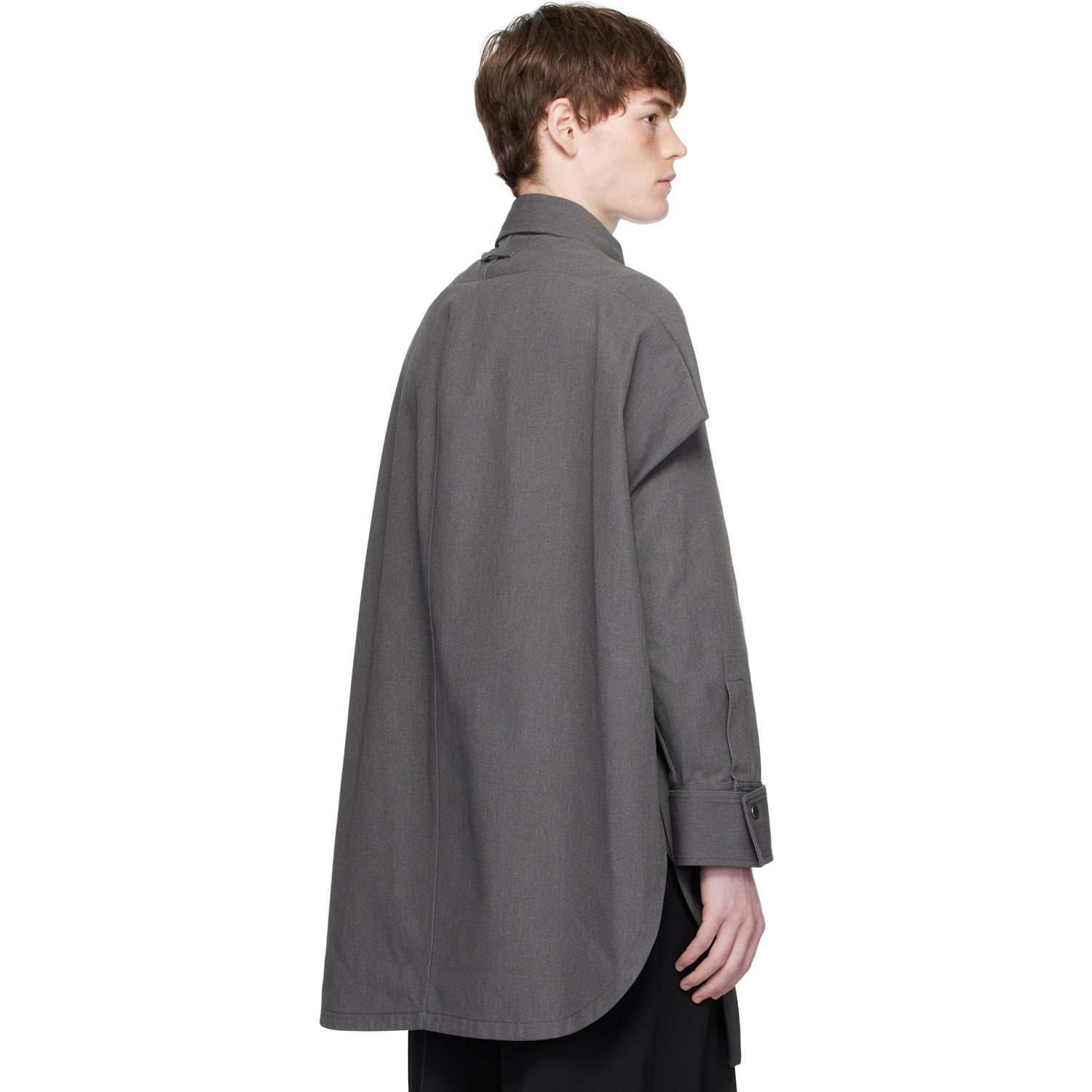  Jean Paul Gaultier Gray Canvas Shirt 