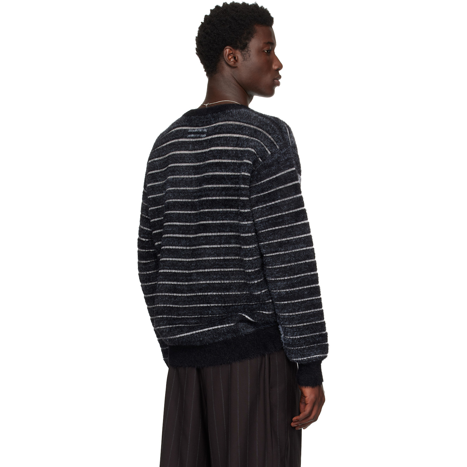  Jean Paul Gaultier Black & White Jacquard 'gaultier' Sweater 