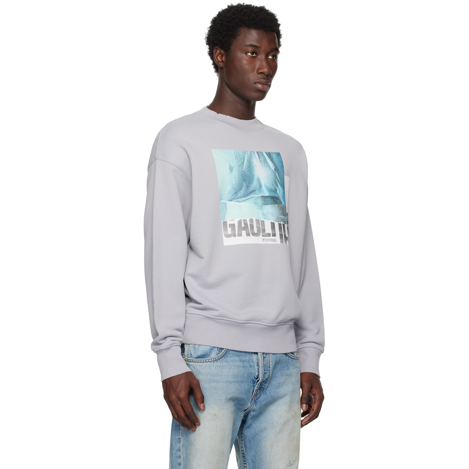  Jean Paul Gaultier Gray Printed Water Sweatshirt 