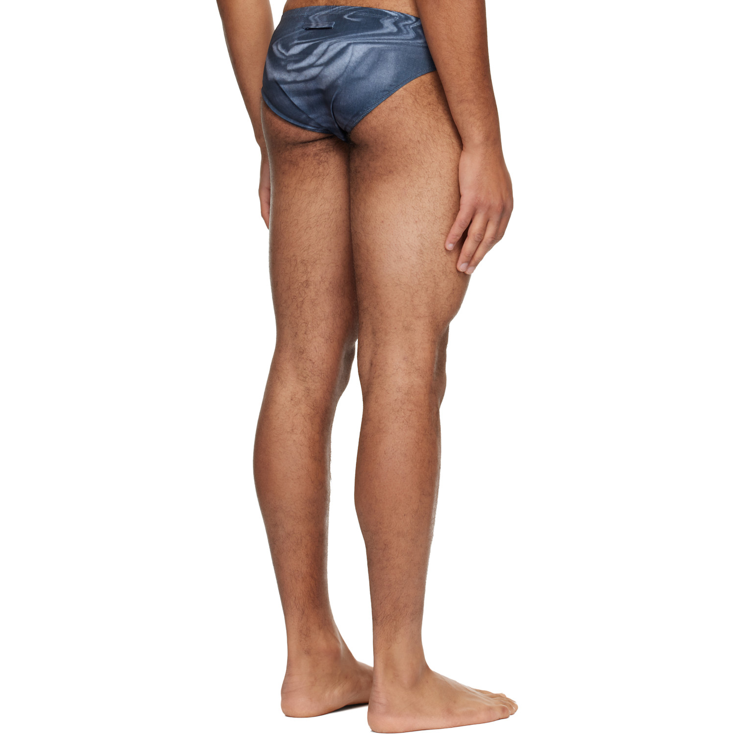  Jean Paul Gaultier Gray 'the Blurry Roses' Swim Briefs 