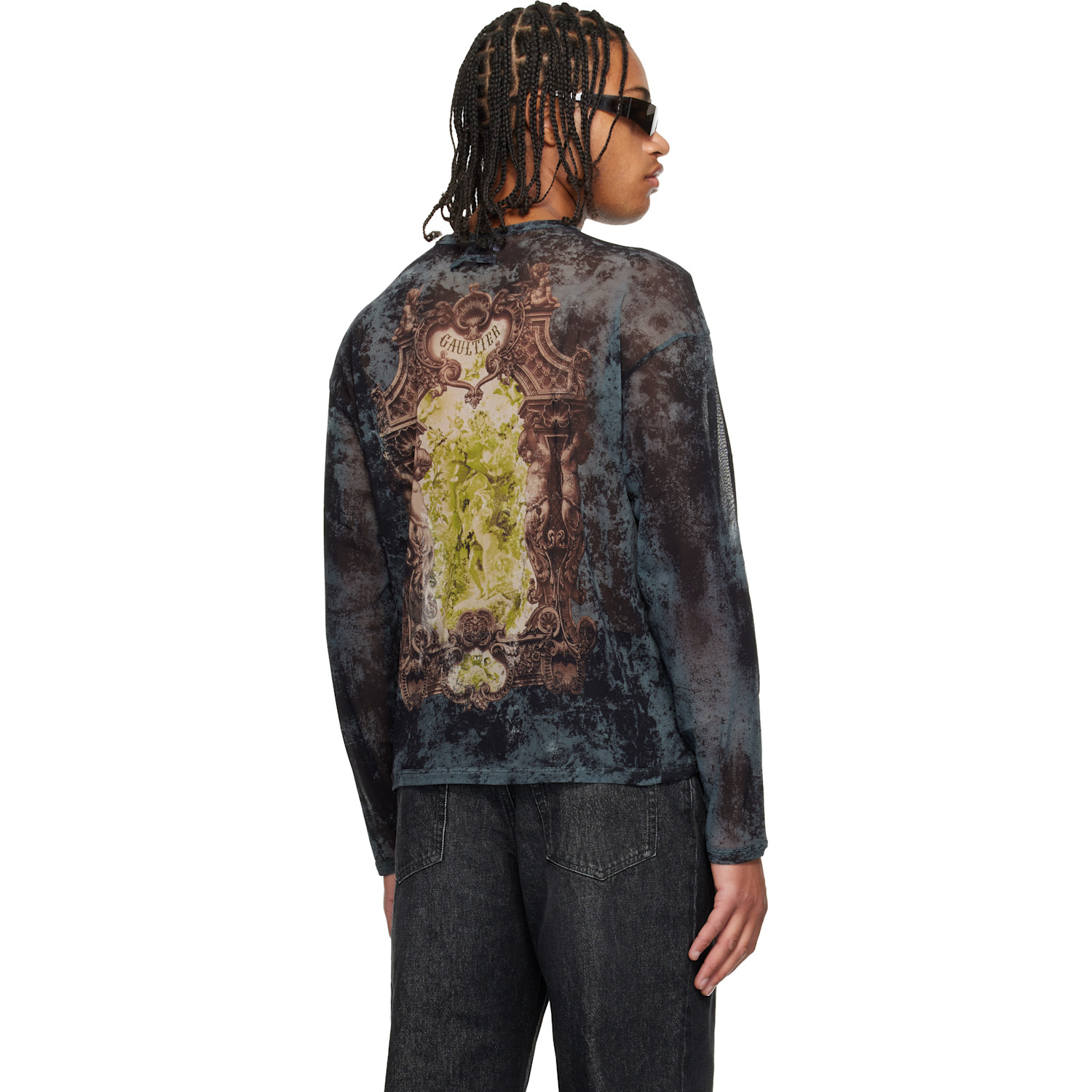  Jean Paul Gaultier Navy 'the Oversized Médaillon' Top 
