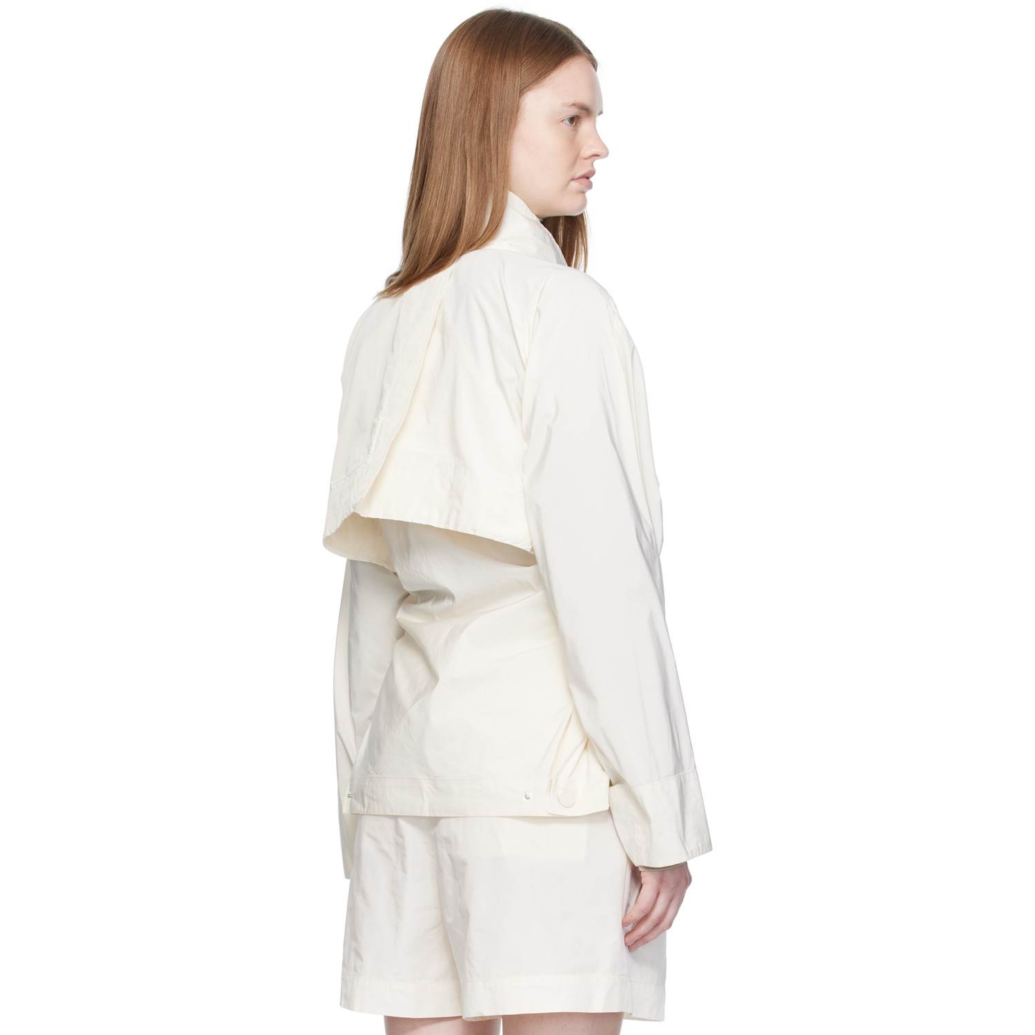  Issey Miyake Off-white Crumpled U Blouson Jacket 