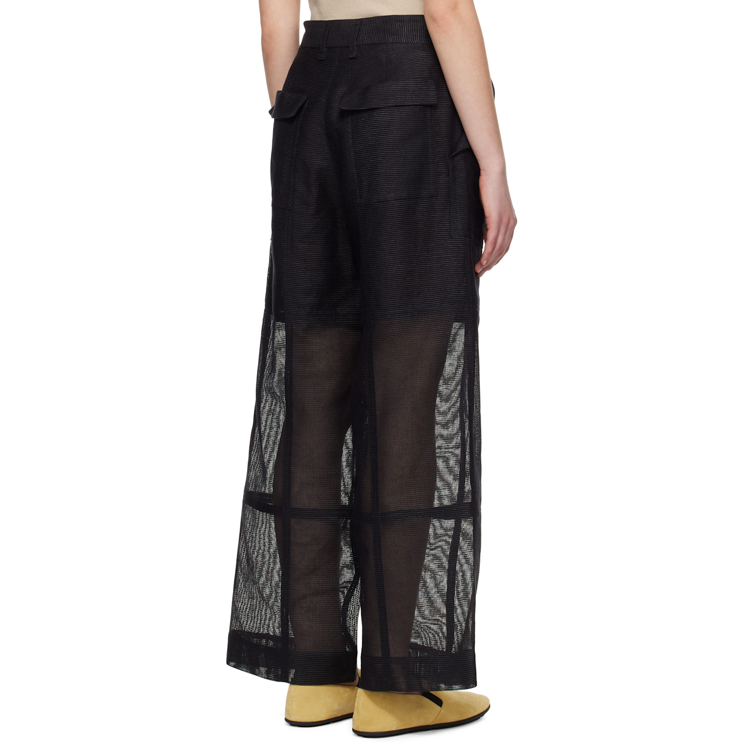  Issey Miyake Black Papyrus Trousers 