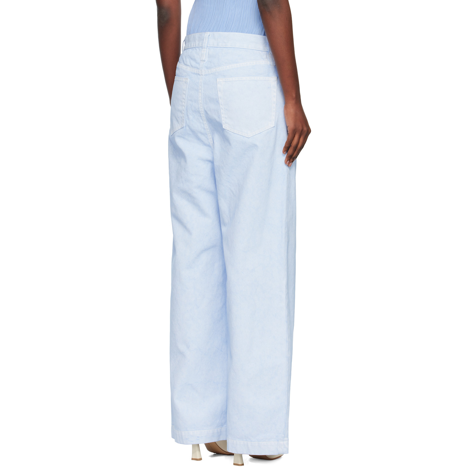  Issey Miyake Blue Sculptural Jeans 