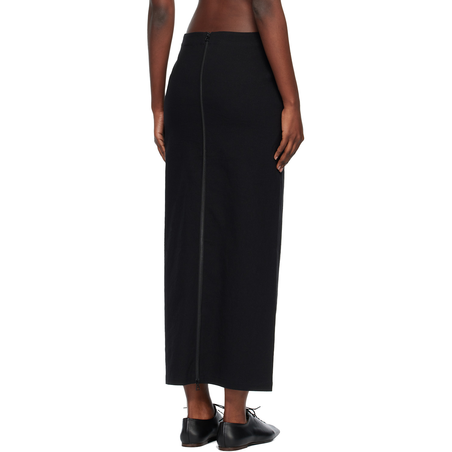  Issey Miyake Black 'like Torso Like Shirt' Maxi Skirt 