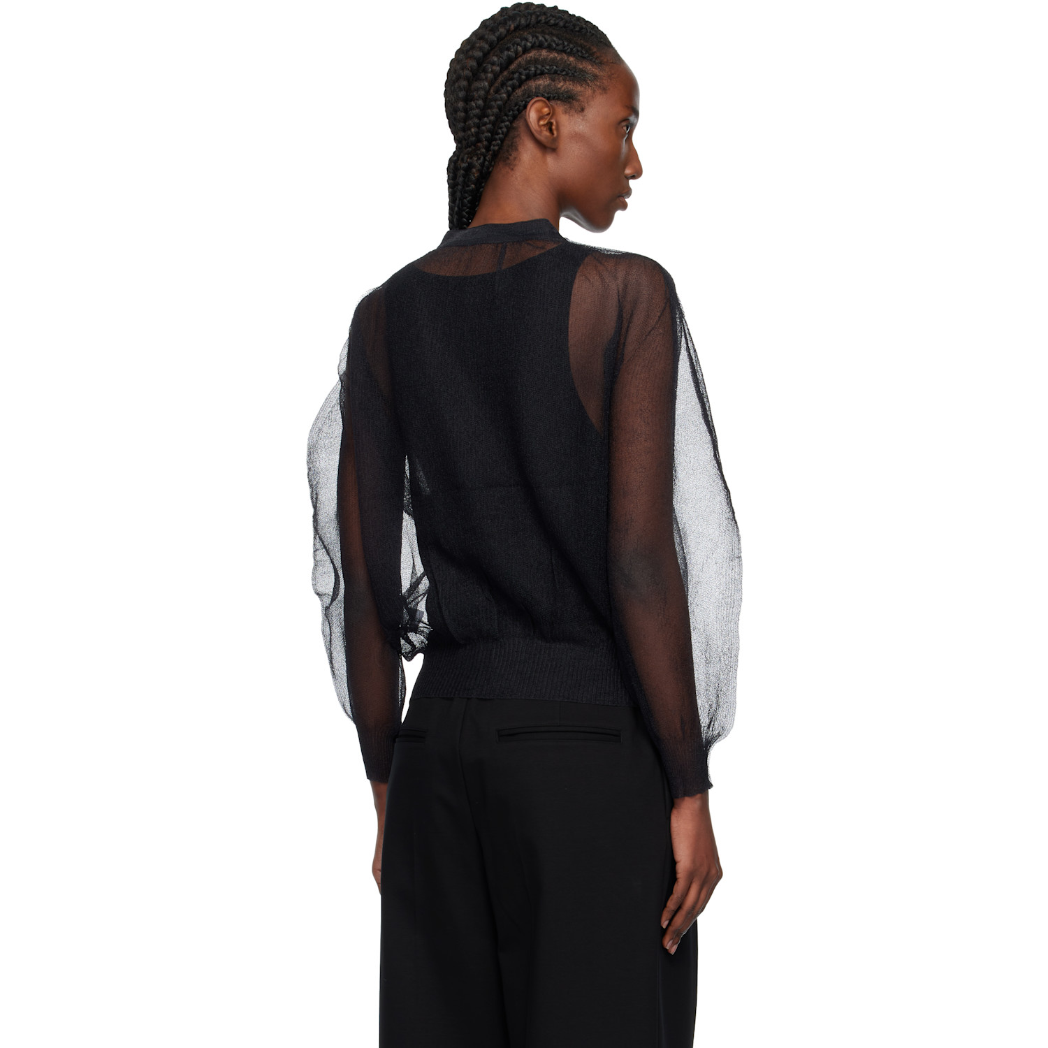  Issey Miyake Black Encase Cardigan 